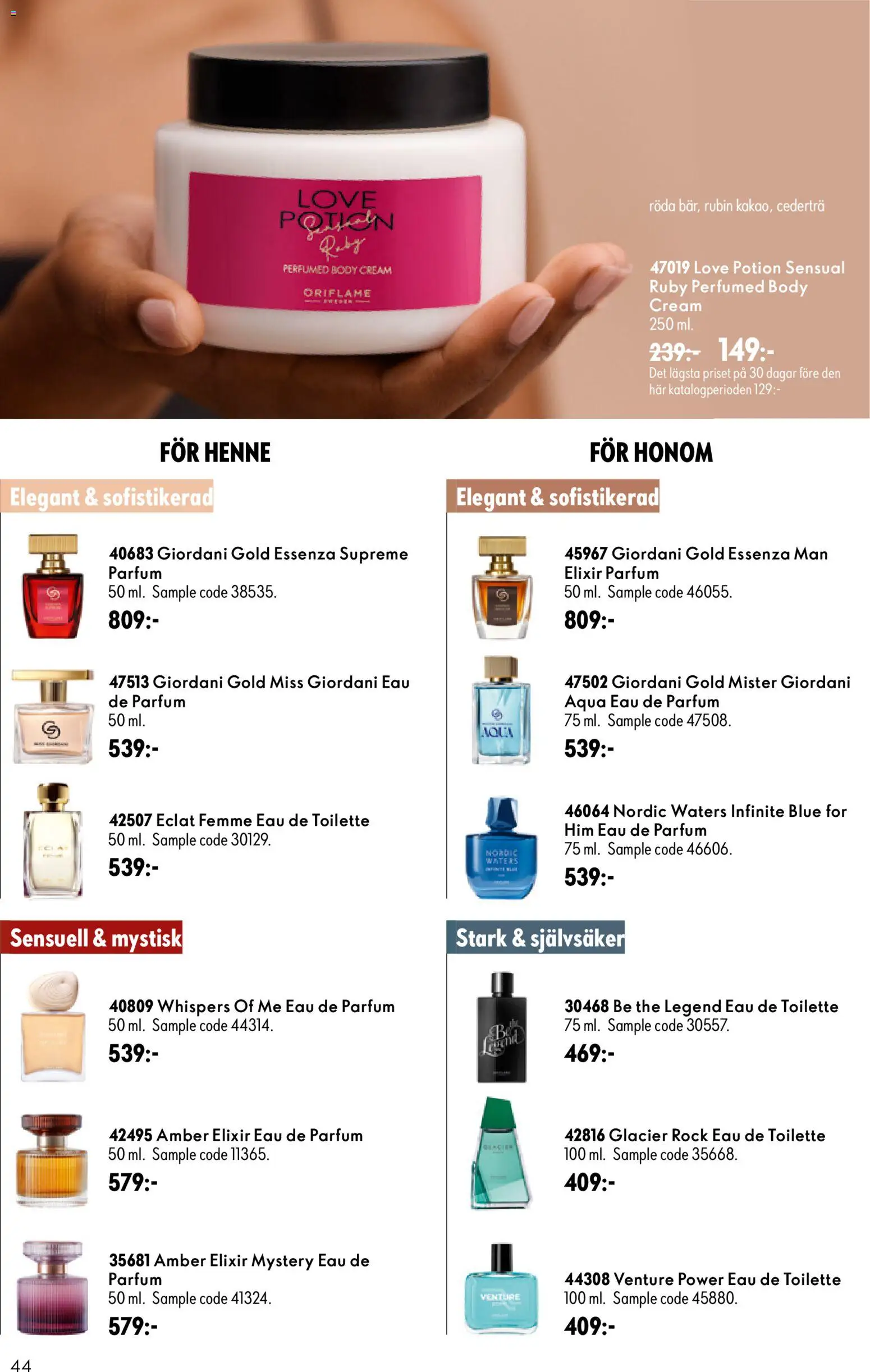 Oriflame reklamblad aktuell från 26/08/2026 | Sida: 44 | Produkter: Eau de toilette, Rock