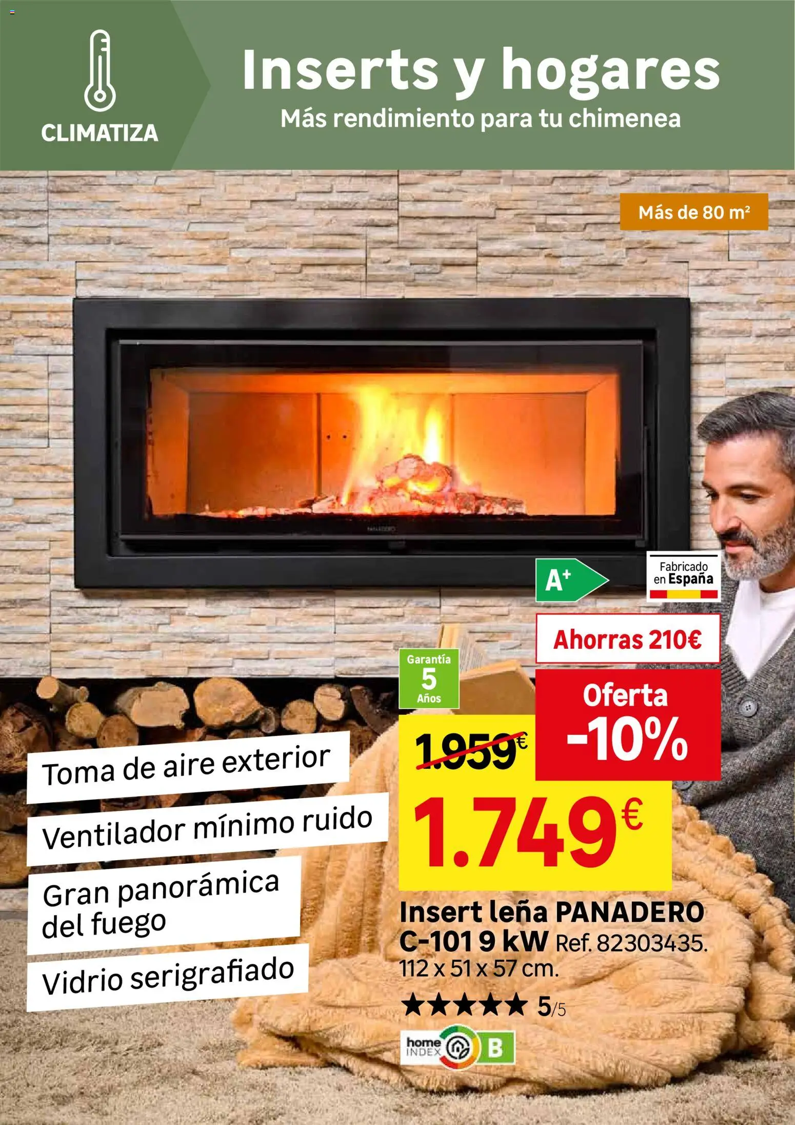 Leroy Merlin Calor en casa y mucho ahorro │ válido desde el 20/10/2026 | Página: 18 | Productos: Ventilador, Leña