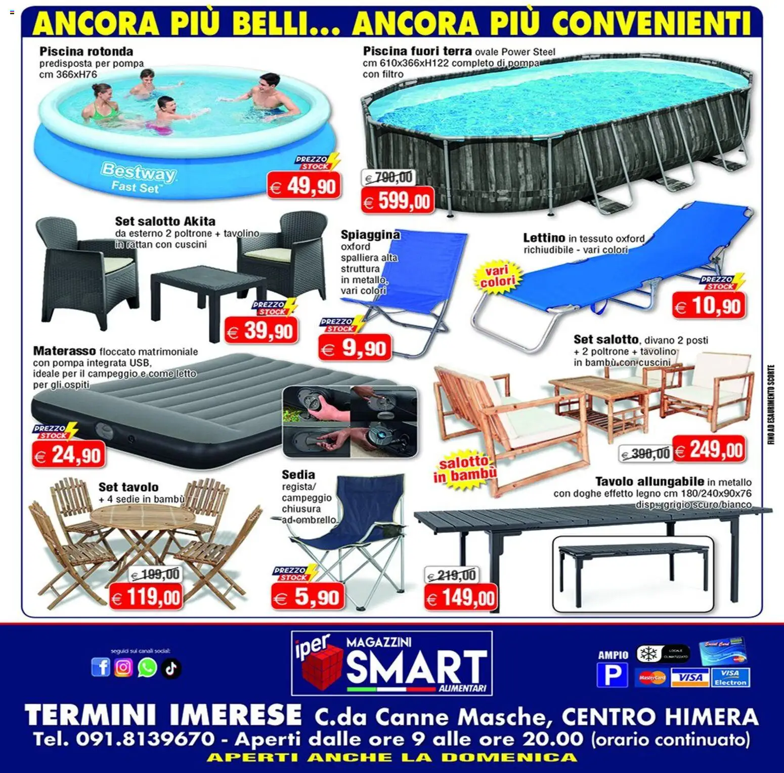 Volantino Magazzini Smart del 01.06.2026 | Pagina: 7 | Prodotti: Tavolino, Materasso, Divano, Terra