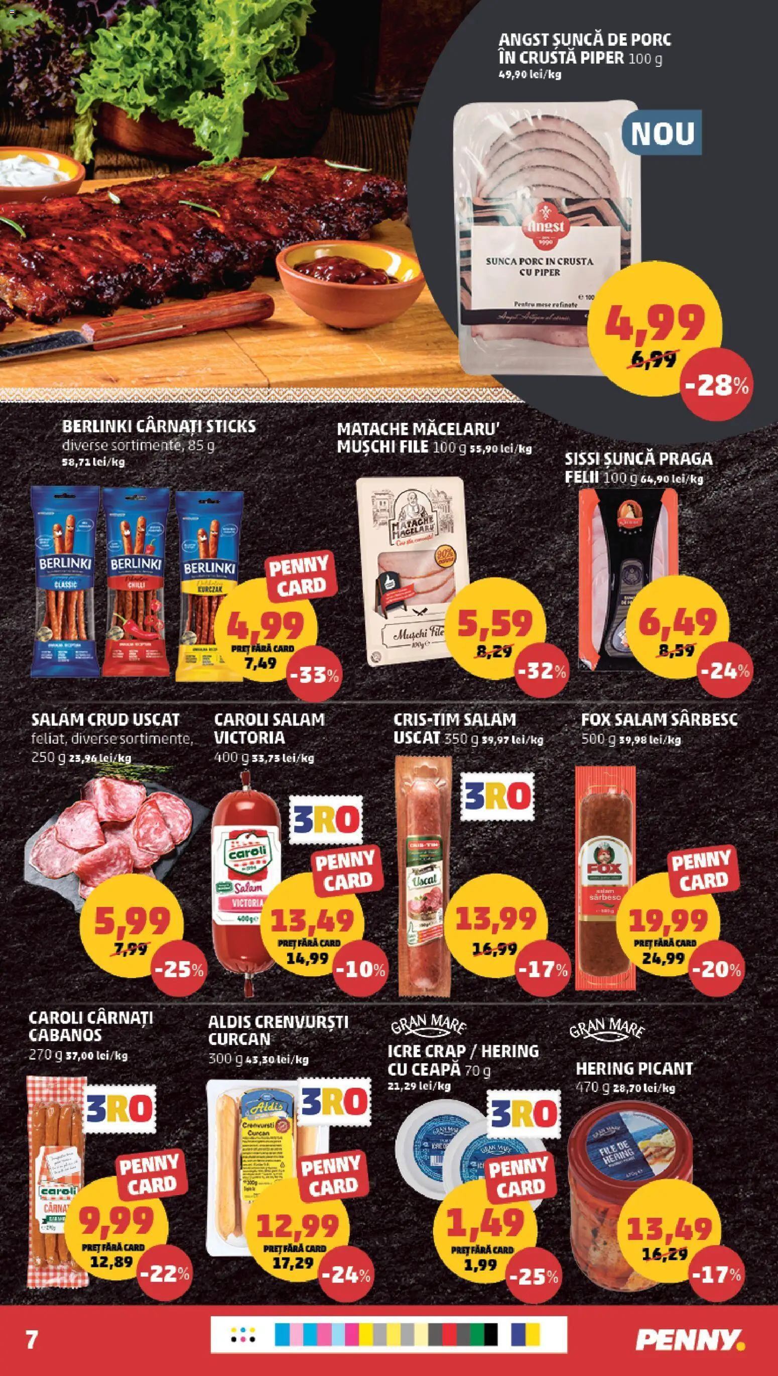 Noul catalog PENNY – valabil de la 25.03.2026 | Pagină: 7 | Produse: Crenvurști, Salam, Ceapă, Cârnați