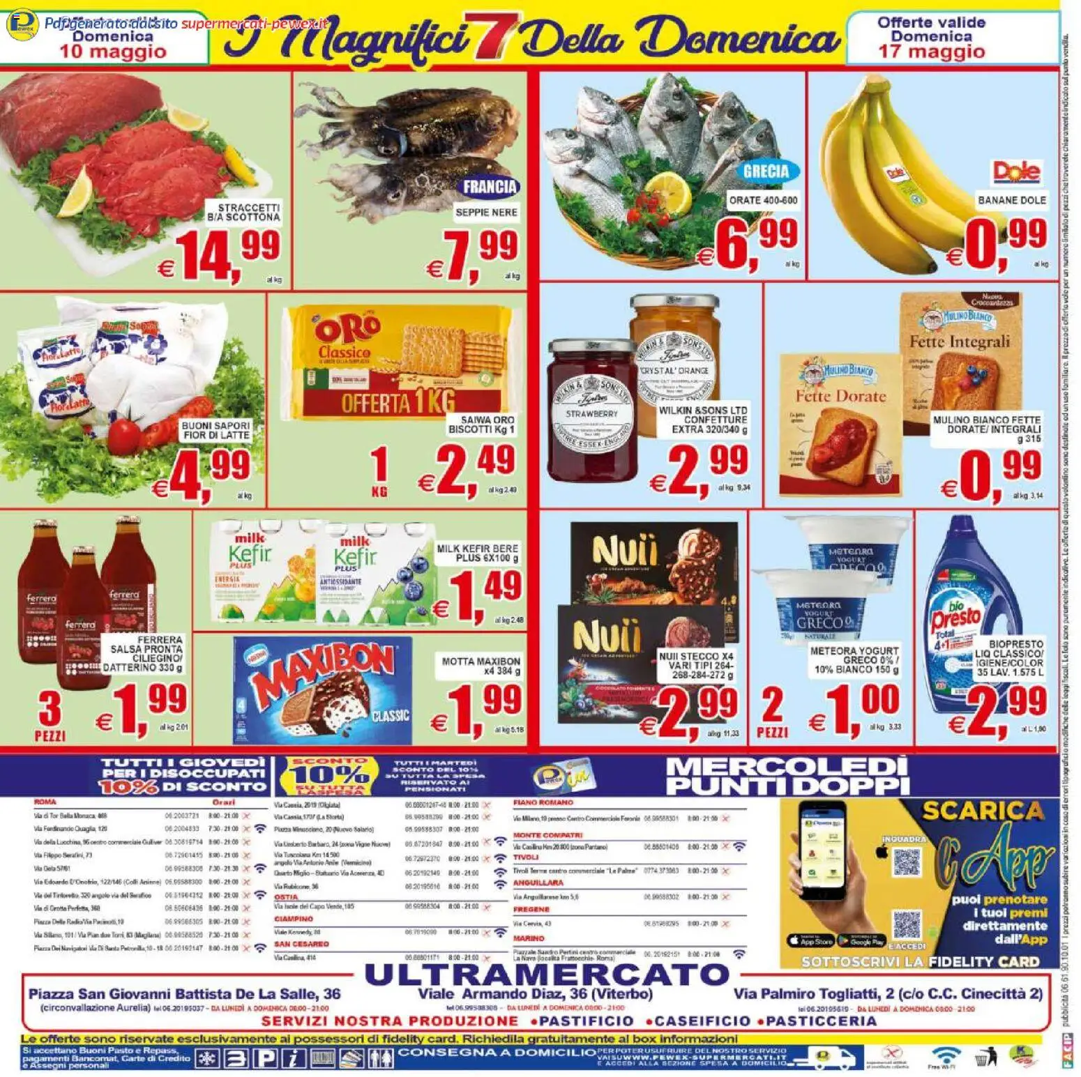 Volantino Pewex del 08.05.2026 | Pagina: 24 | Prodotti: Yogurt, Banane, Biscotti, Salsa