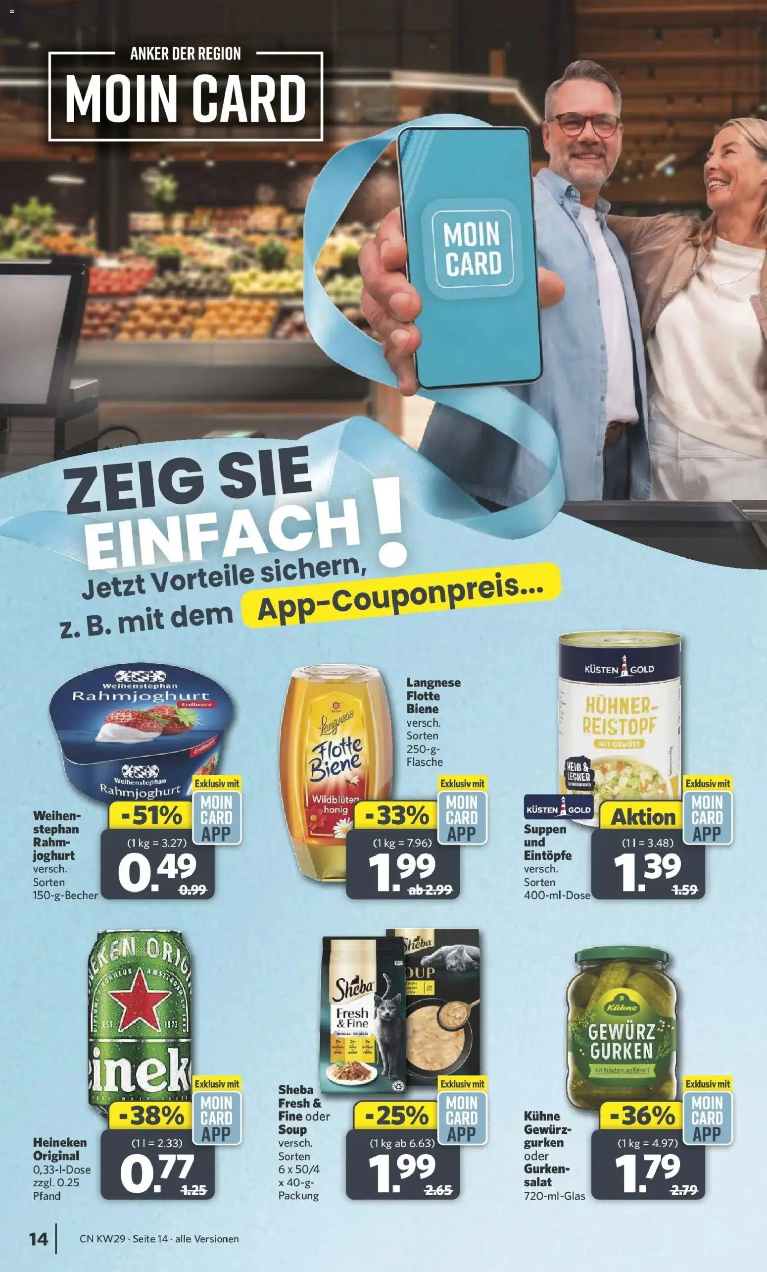 Combi Prospekt Wardenburg – gültig ab 13.07.2026 | Seite: 14 | Produkte: Langnese, Sheba, Gemüse, Salat