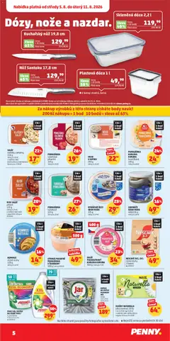 Náhled letáku Penny Market leták od 05.08.2026 | Strana: 5 | Produkty: Hummus, Dóza, Kapsle, Nůž
