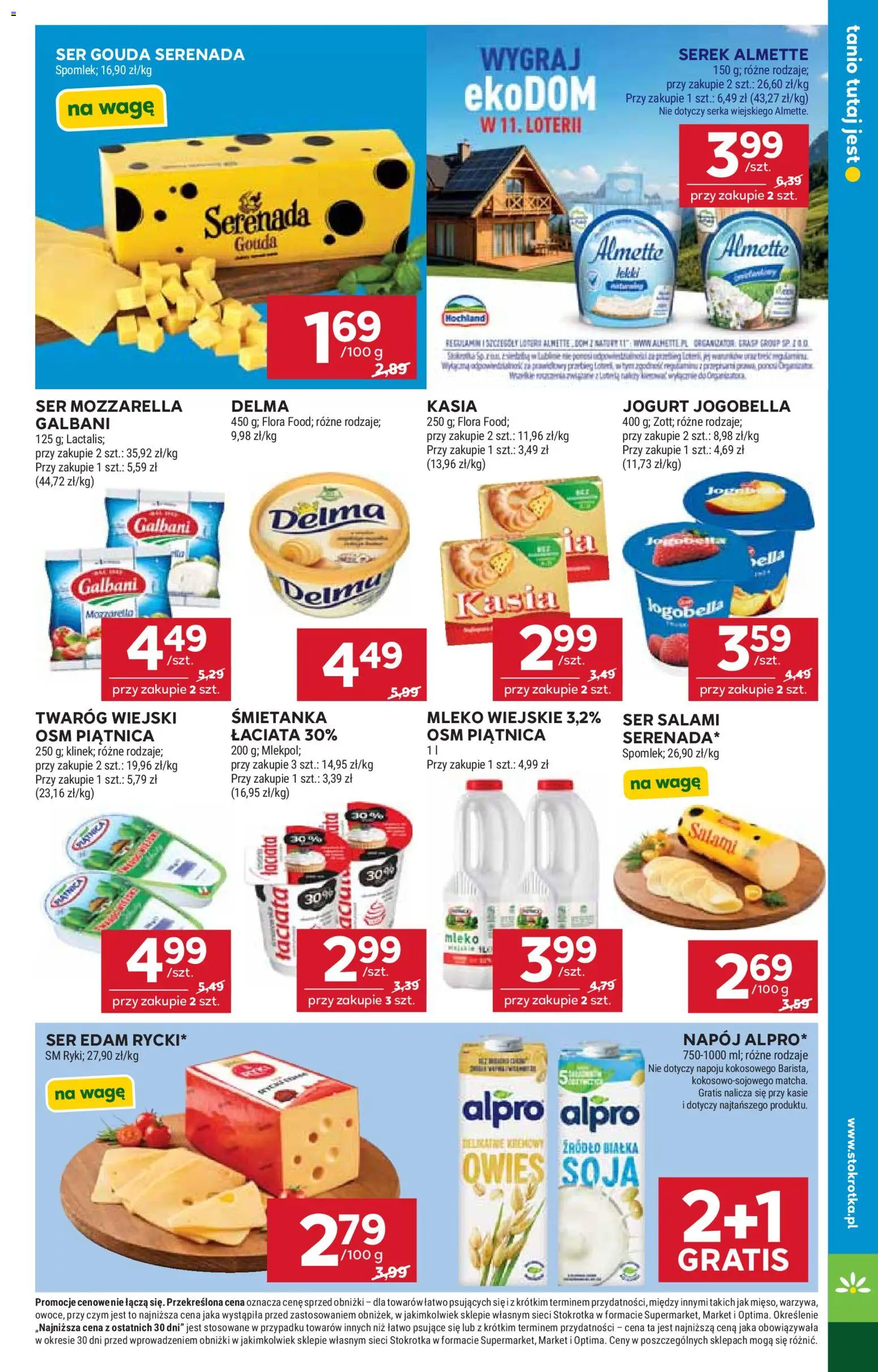 Stokrotka gazetka - Market od 20.08.2026 | Strona: 13 | Produkty: Alpro, Almette, Mleko, Ser gouda