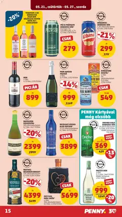 MON AMOUR PEZSGŐ, 2-féle 0,75 liter, 1332 Ft/liter - amely érvényes a következő dátumtól: 21.05.2026 | Oldal: 19