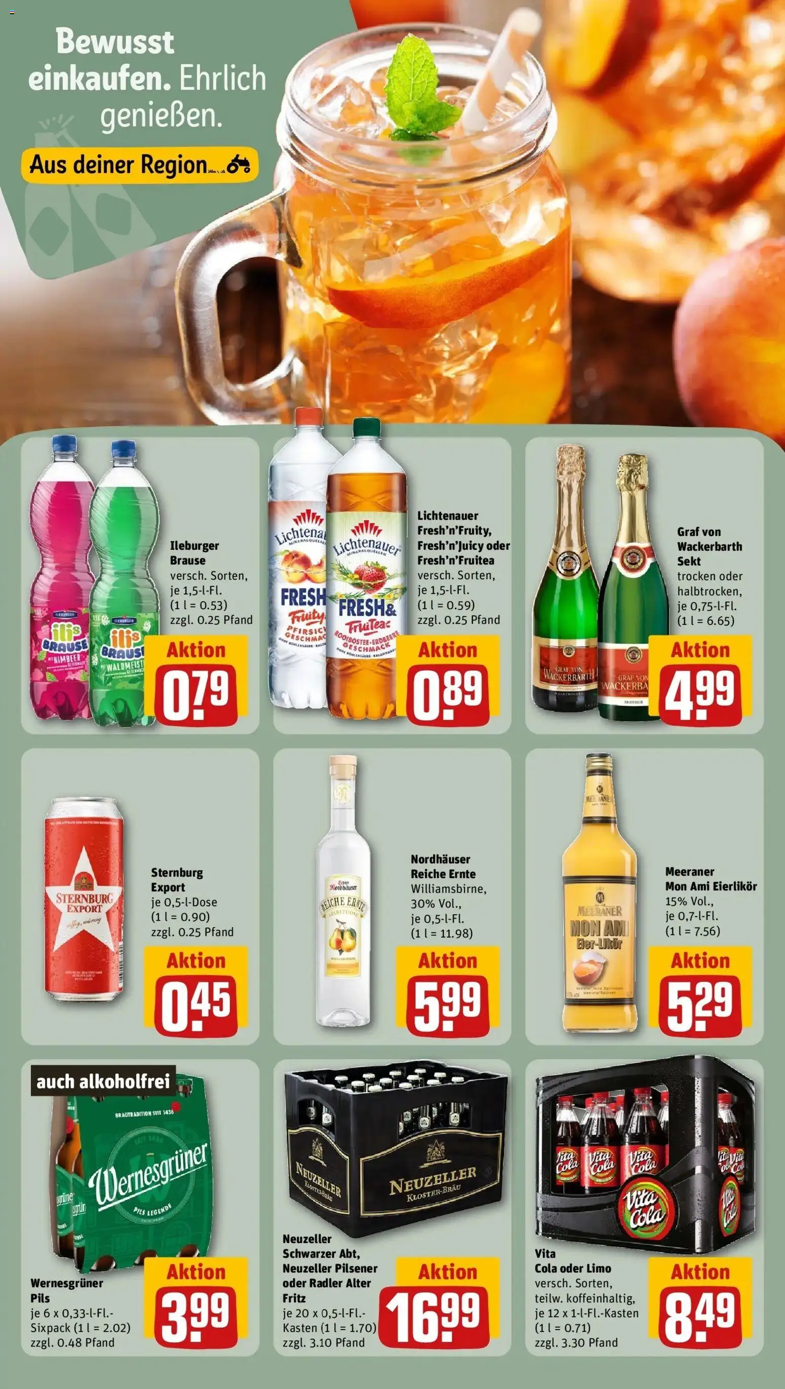 Rewe Prospekt Berlin / Charlottenburg – gültig ab 13.07.2026 | Seite: 15 | Produkte: Sekt, Pils, Wernesgruner, Radler