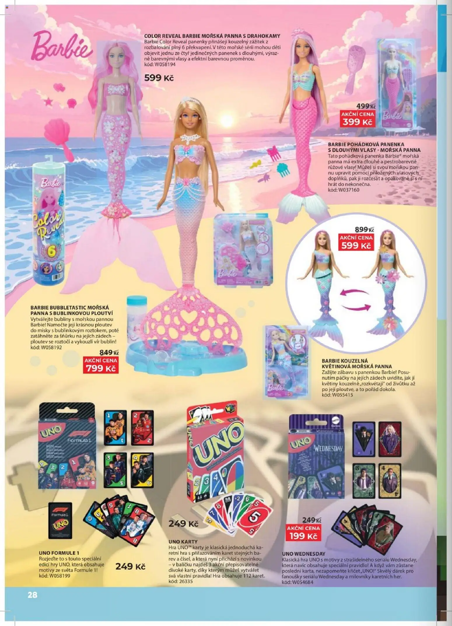 Wiky katalog od 03.06.2026 | Strana: 28 | Produkty: Hra, Barbie, Květiny, Karty