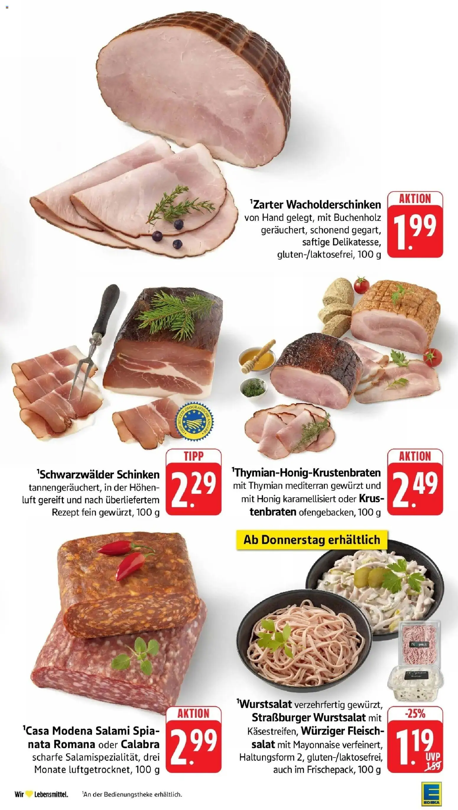 Edeka prospekt Ettenheim – gültig ab 08.06.2026 | Seite: 11 | Produkte: Salami, Schinken, Fleisch, Salat