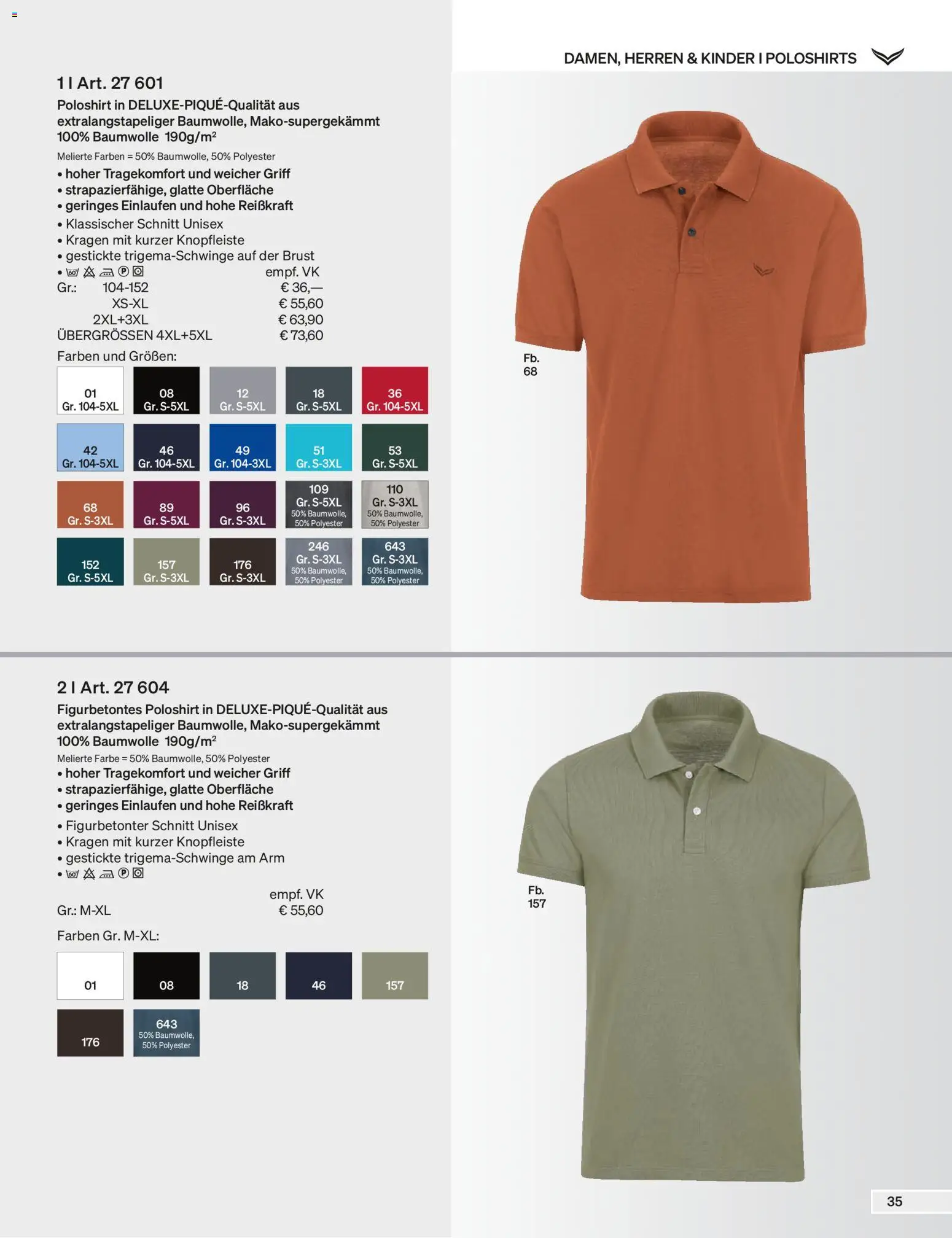 Trigema Prospekt – gültig ab 01.09.2026 | Seite: 36 | Produkte: Poloshirt
