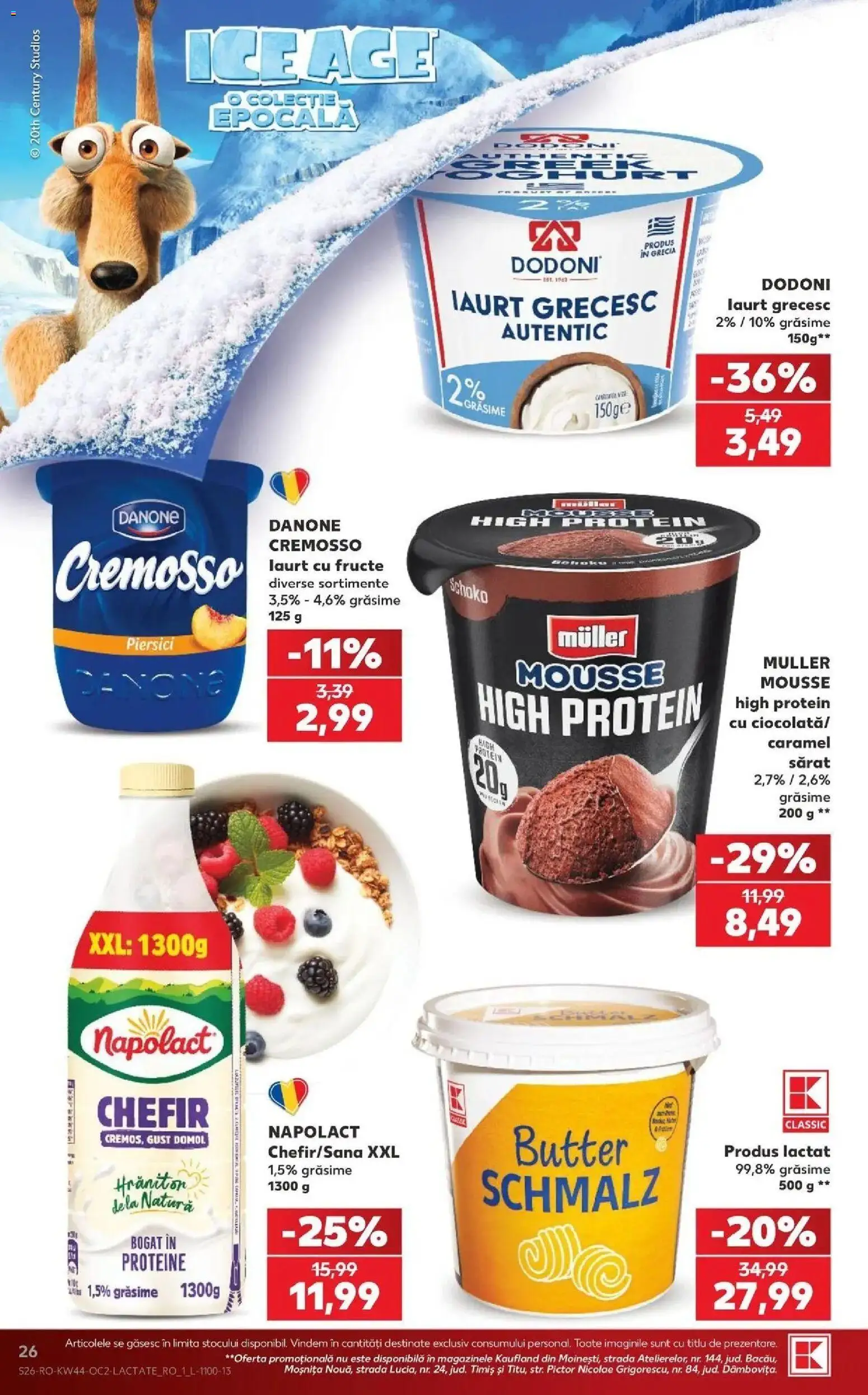 Kaufland Comarnic 28.10.2026 - Revista si Oferta | Pagină: 26 | Produse: Proteine, Chefir, Iaurt, Danone