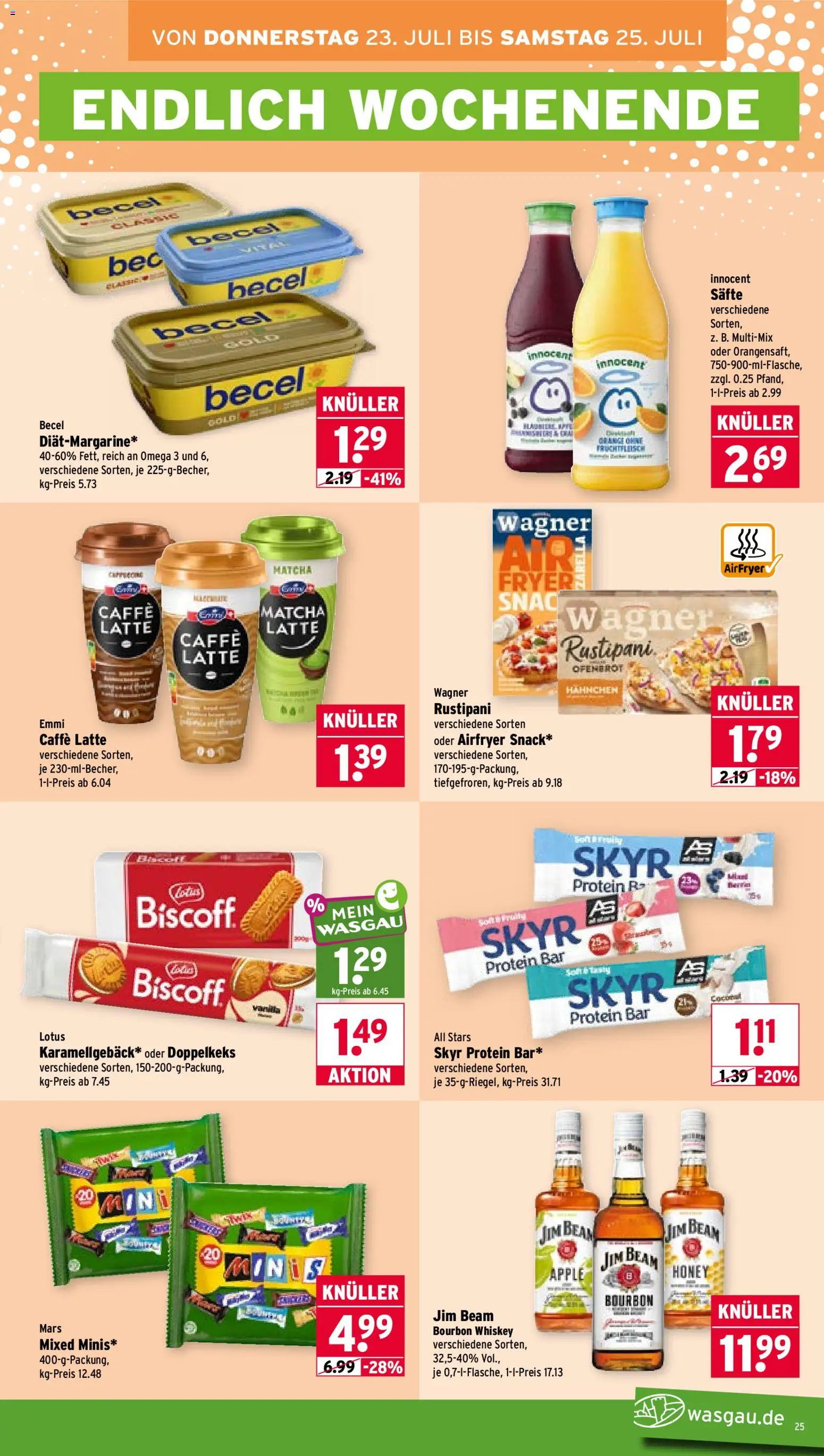 Wasgau Prospekt – gültig ab 20.07.2026 | Seite: 25 | Produkte: Apple, Mars, Skyr, Bourbon