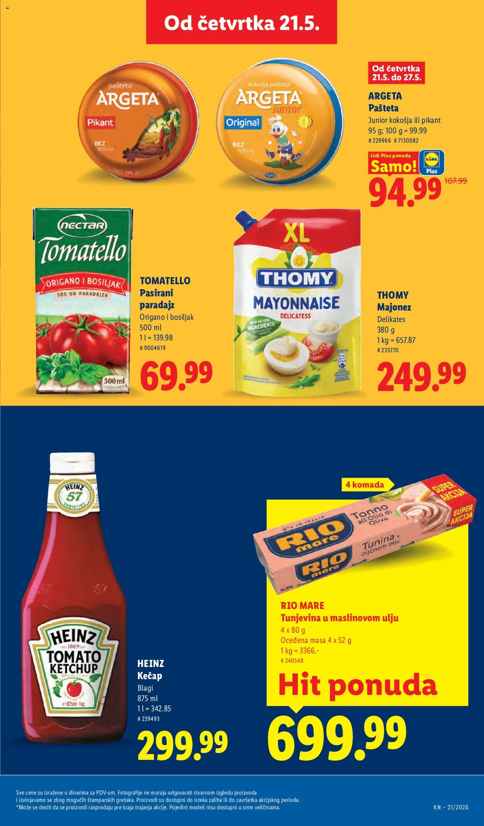 Lidl katalog - važi od 21.05.2026 | Strana: 37 | Proizvode: Majonez, Pasirani paradajz, Heinz, Paradajz