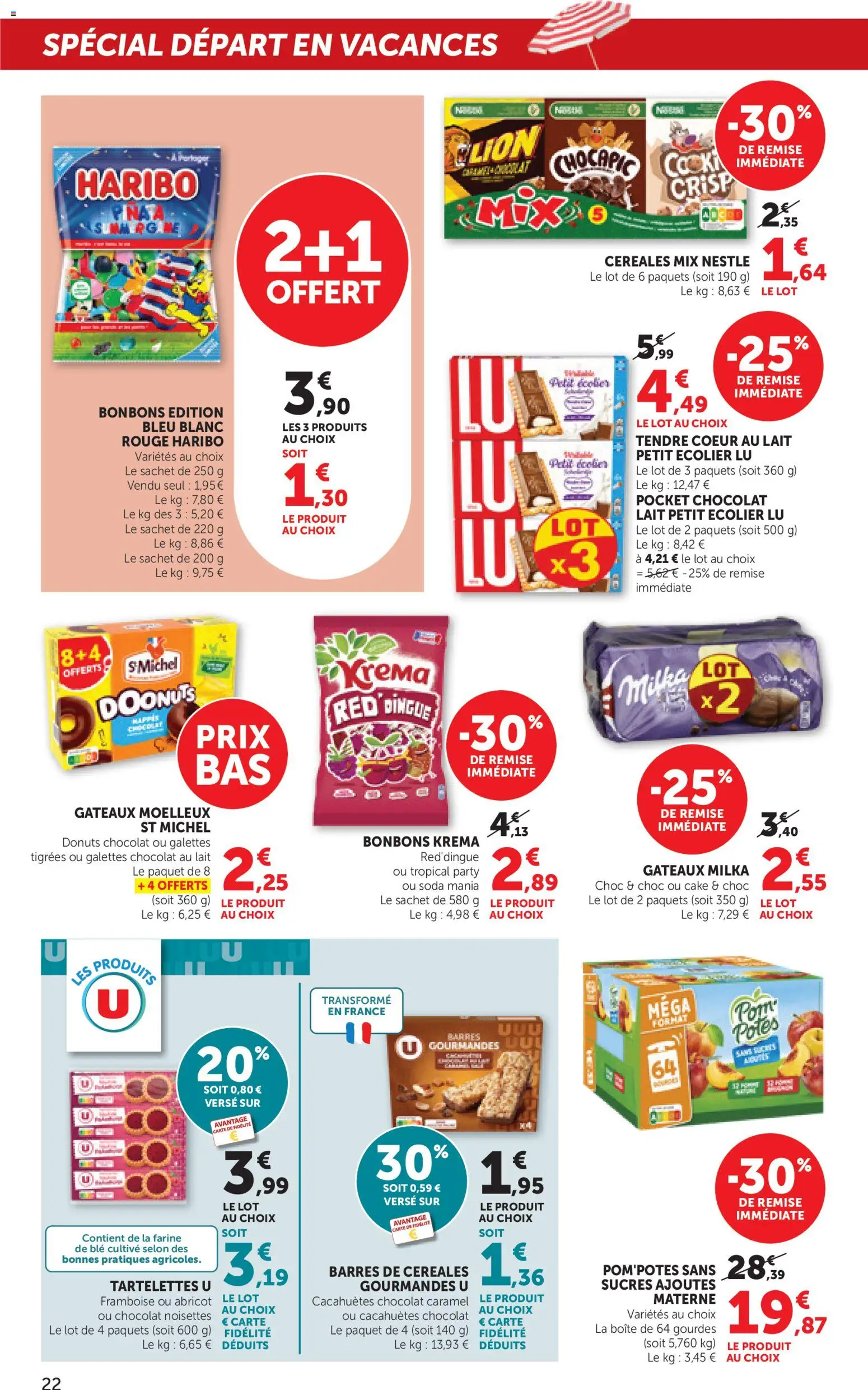{H1} | Page: 22 | Produits: Abricot, Framboise, Farine, Chocolat