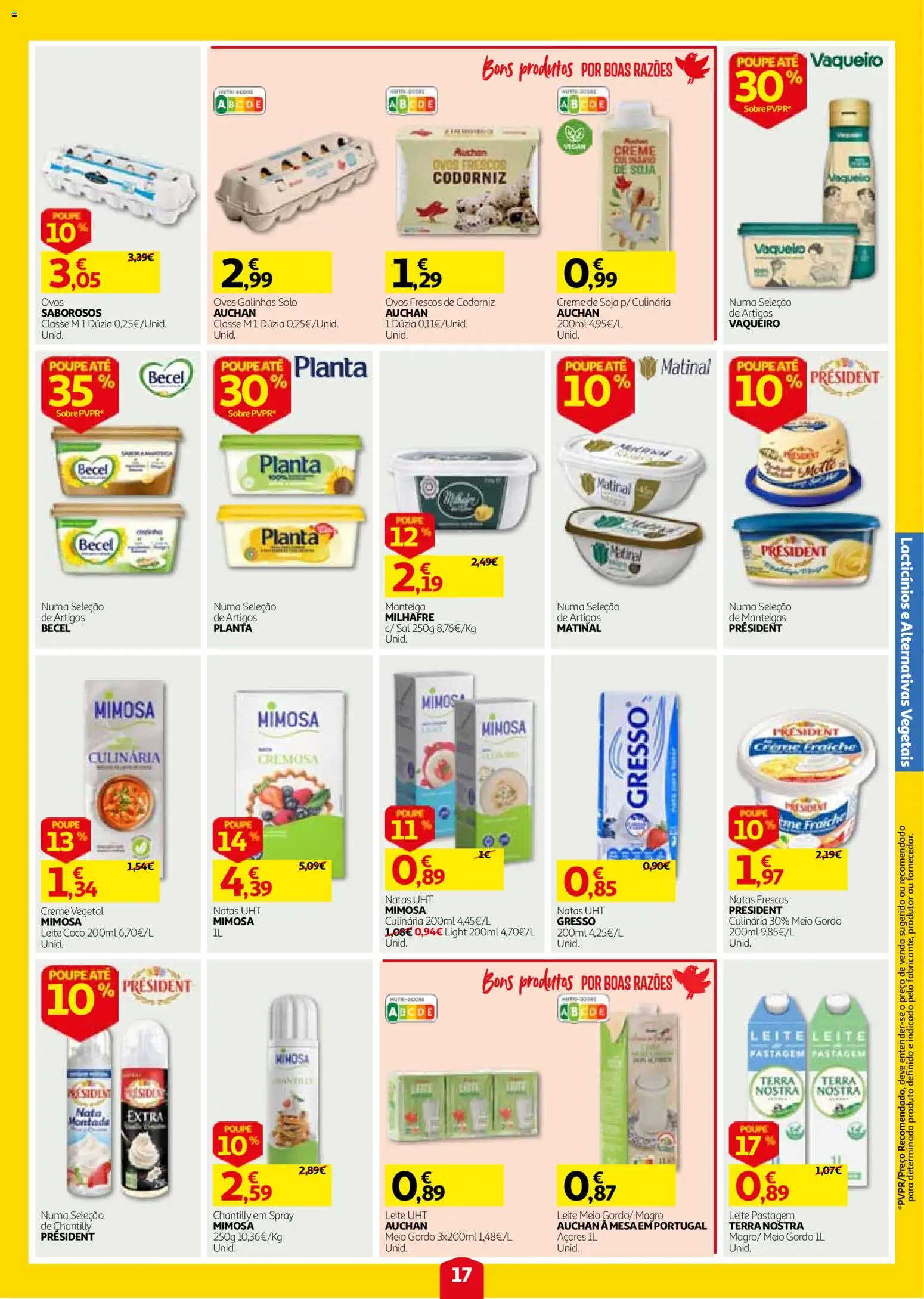 Auchan folheto │ válido de 24/09/2026 | Página: 17 | Produtos: Soja, Creme fraiche, Manteiga, Creme