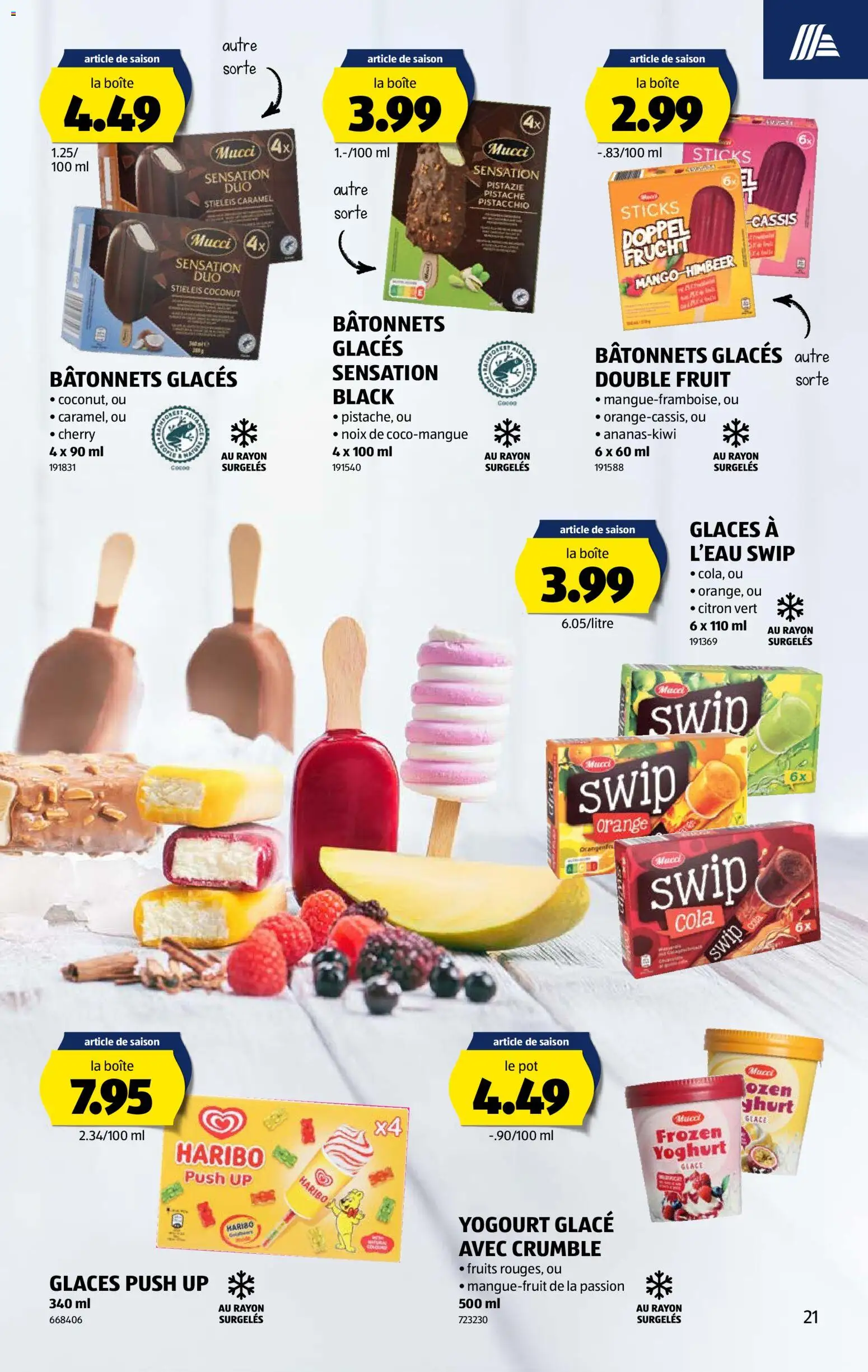 Aldi aktionen FR – gültig ab 21.05.2026 | Seite: 21 | Produkte: Glace