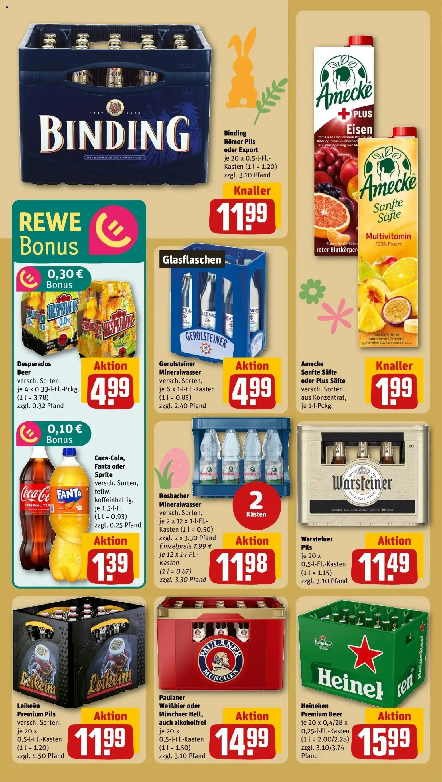 Rewe Prospekt Gründau / Lieblos	 – gültig ab 15.03.2026 | Seite: 18 | Produkte: Fanta, Mineralwasser, Heineken, Warsteiner