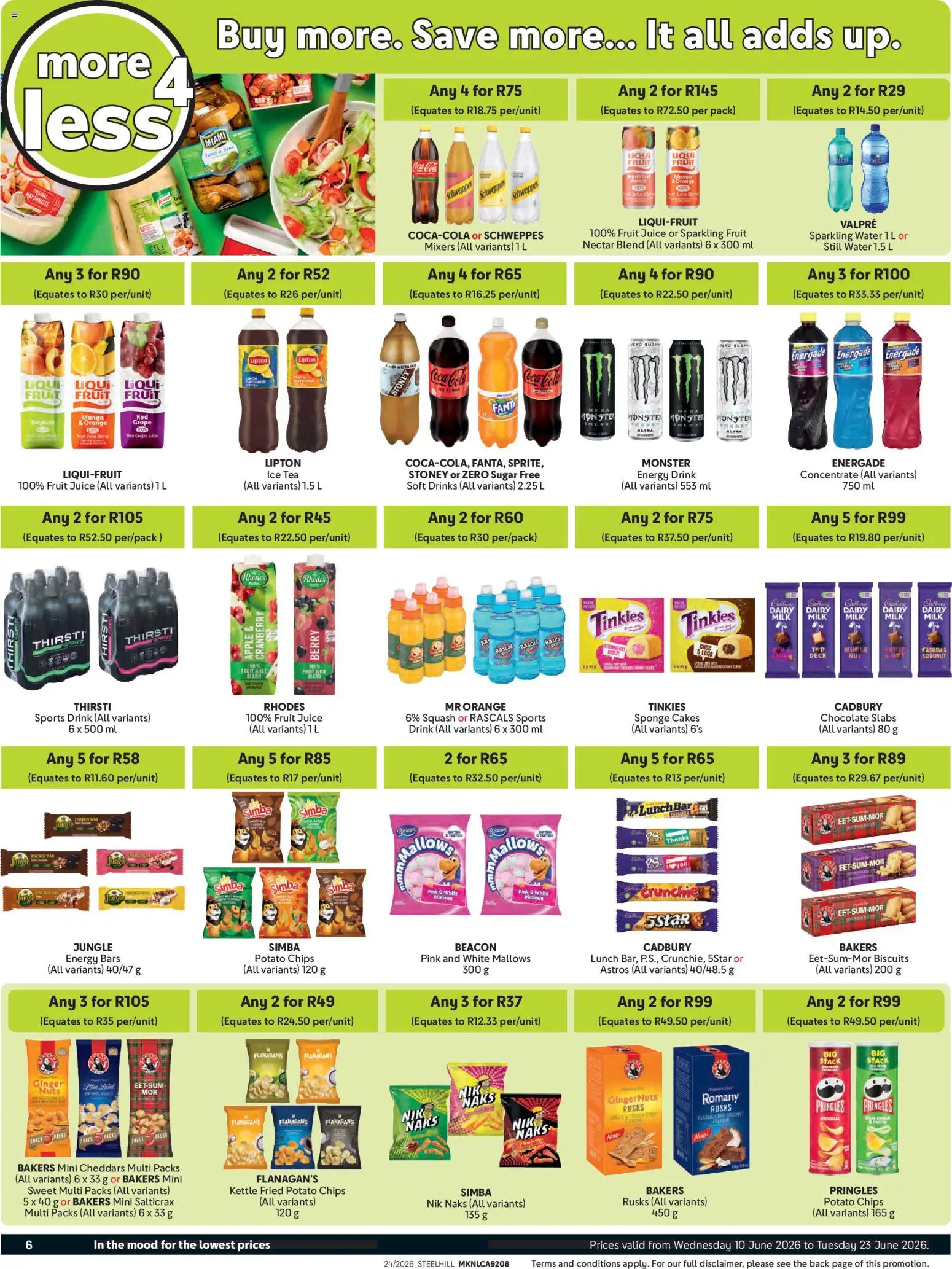 New Makro catalogue – valid from 10.06.2026 | Page: 6 | Products: Tea, Rusks, Chips, Water