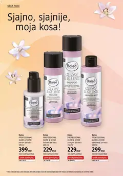 Balea PROFESSIONAL GLOW & SHINE balzam za kosu 200 ml, Hair conditioner that smoothes the hair surface and gives ultimate shine, for dull and dull hair. - pregled DM Drogerie kataloga - važi od 01.06.2026 | Strana: 16