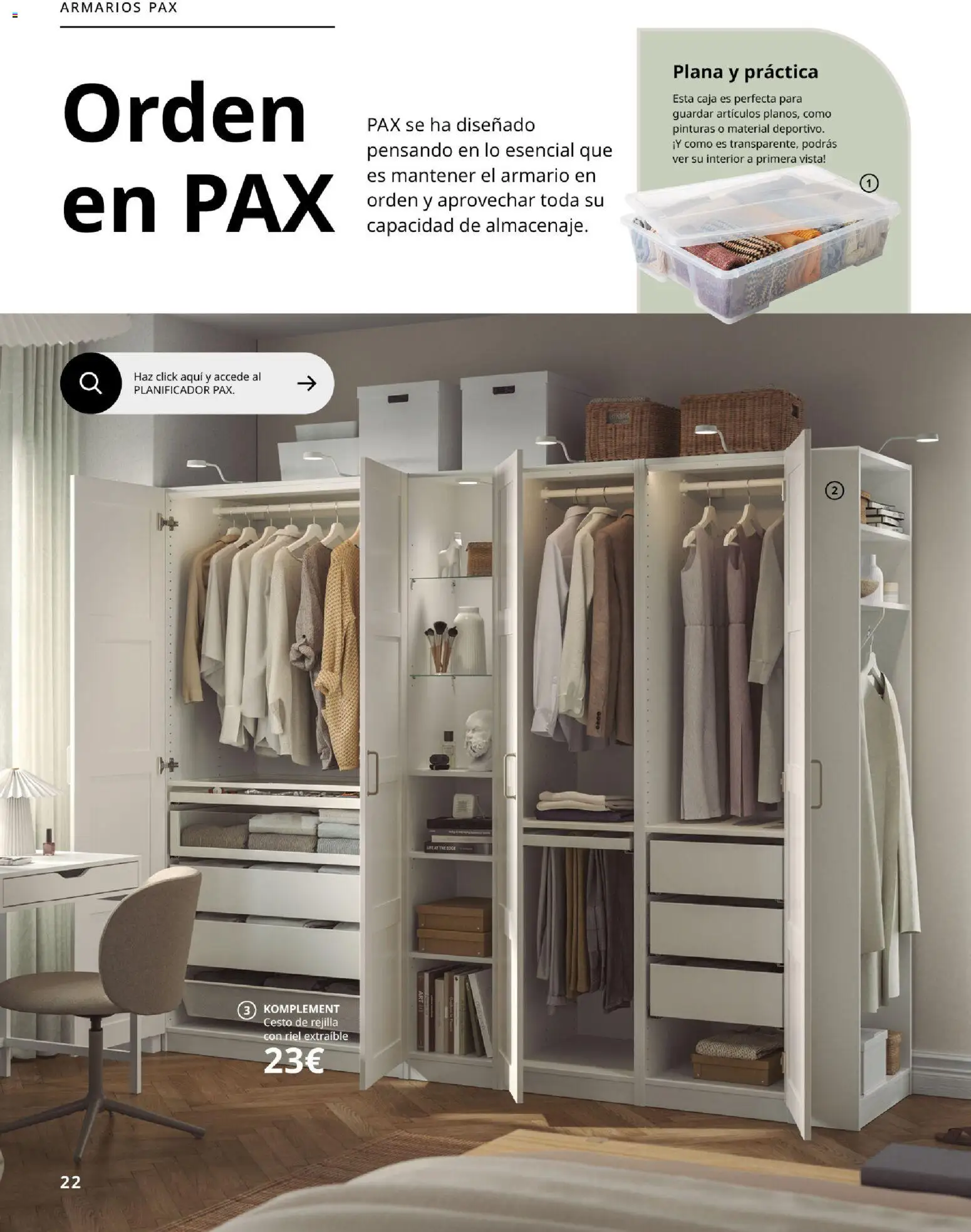 Catálogo IKEA Organización en el hogar │ válido desde el 15/01/2026 | Página: 22 | Productos: Armario, Caja