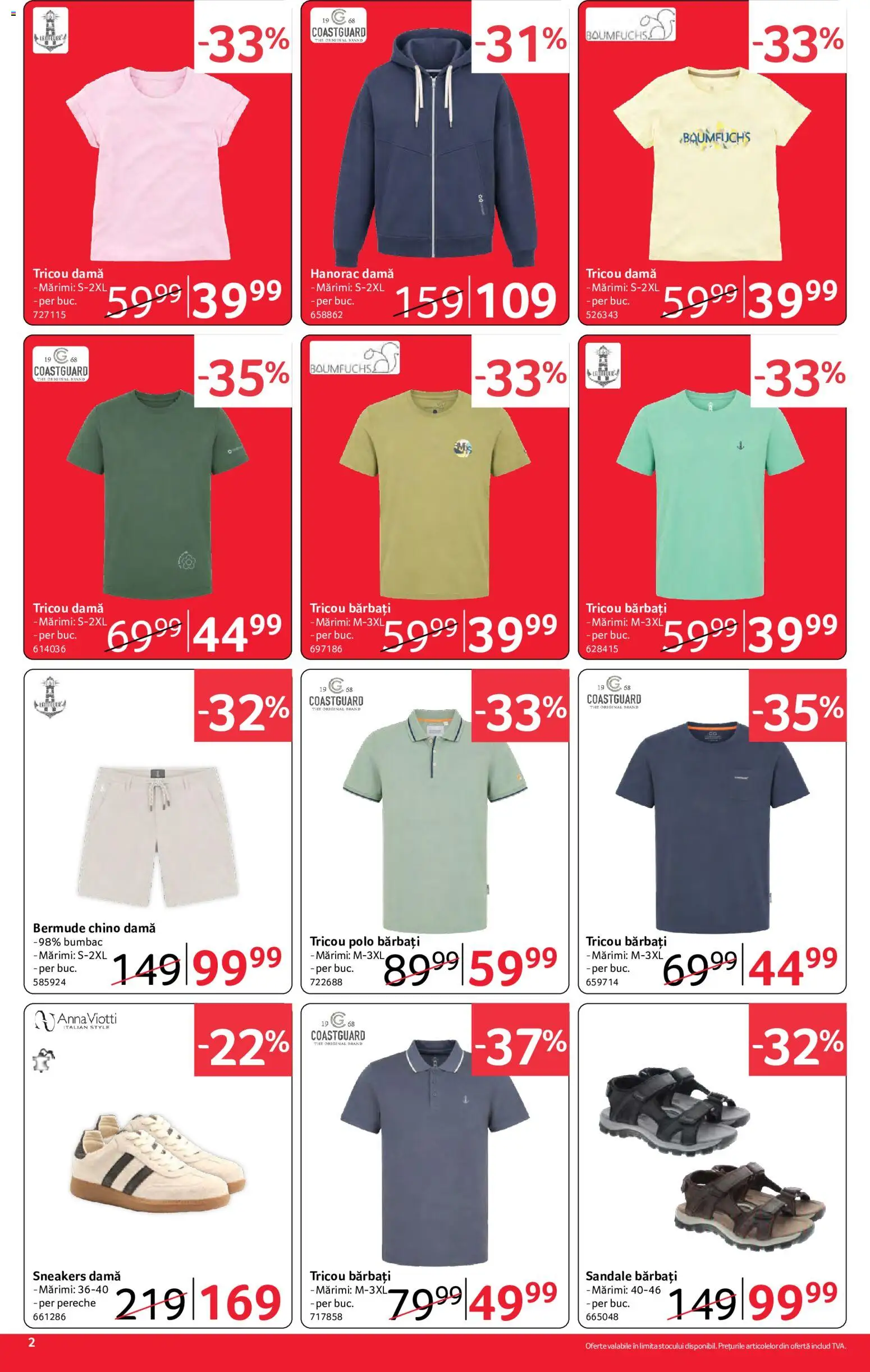Noul catalog Selgros – valabil de la 26.06.2026 | Pagină: 2 | Produse: Delgeç, Tricou, Keşe, Sandale