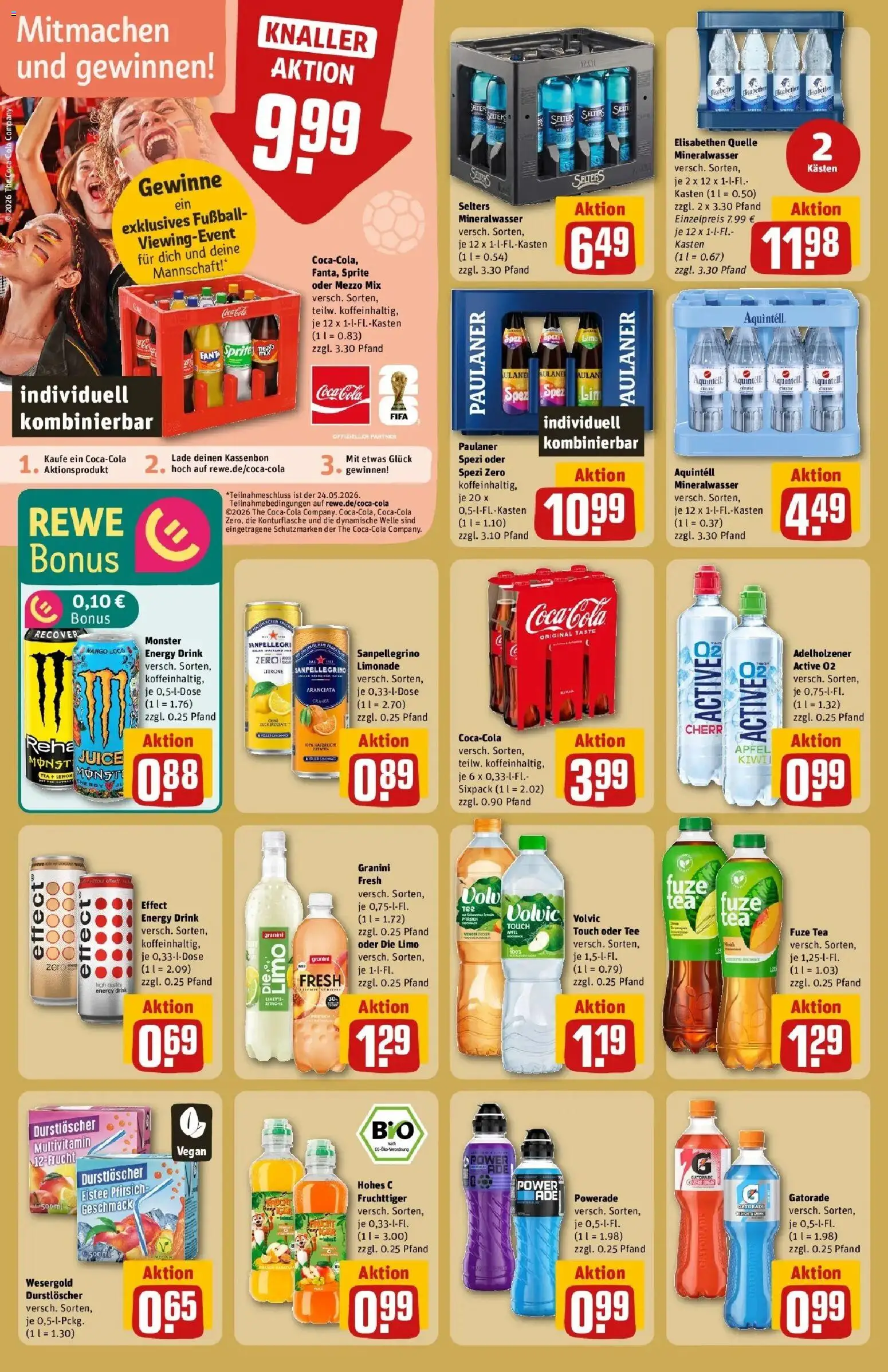 Rewe Prospekt Asslar – gültig ab 17.05.2026 | Seite: 22 | Produkte: Coca cola, Adelholzener, Limonade, Granini