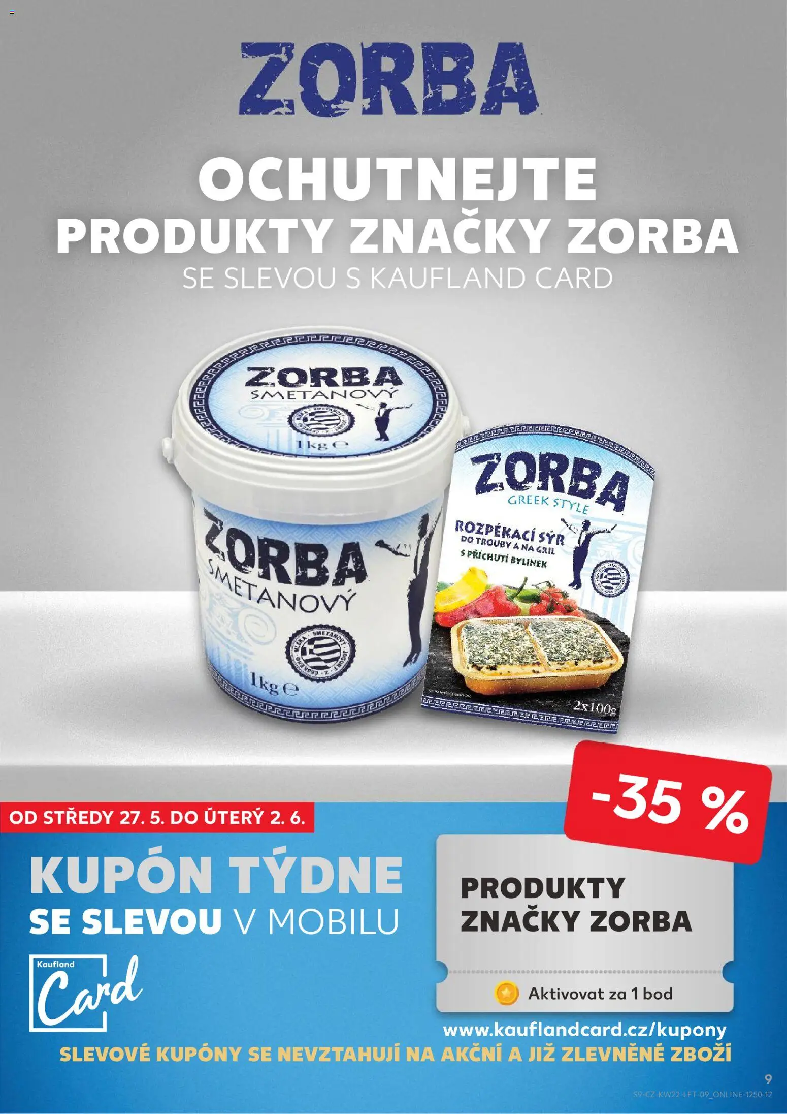 Kaufland leták - Ostrava od 27.05.2026 | Strana: 9 | Produkty: Sýr, Cream cheese, Gril, Smetanový sýr