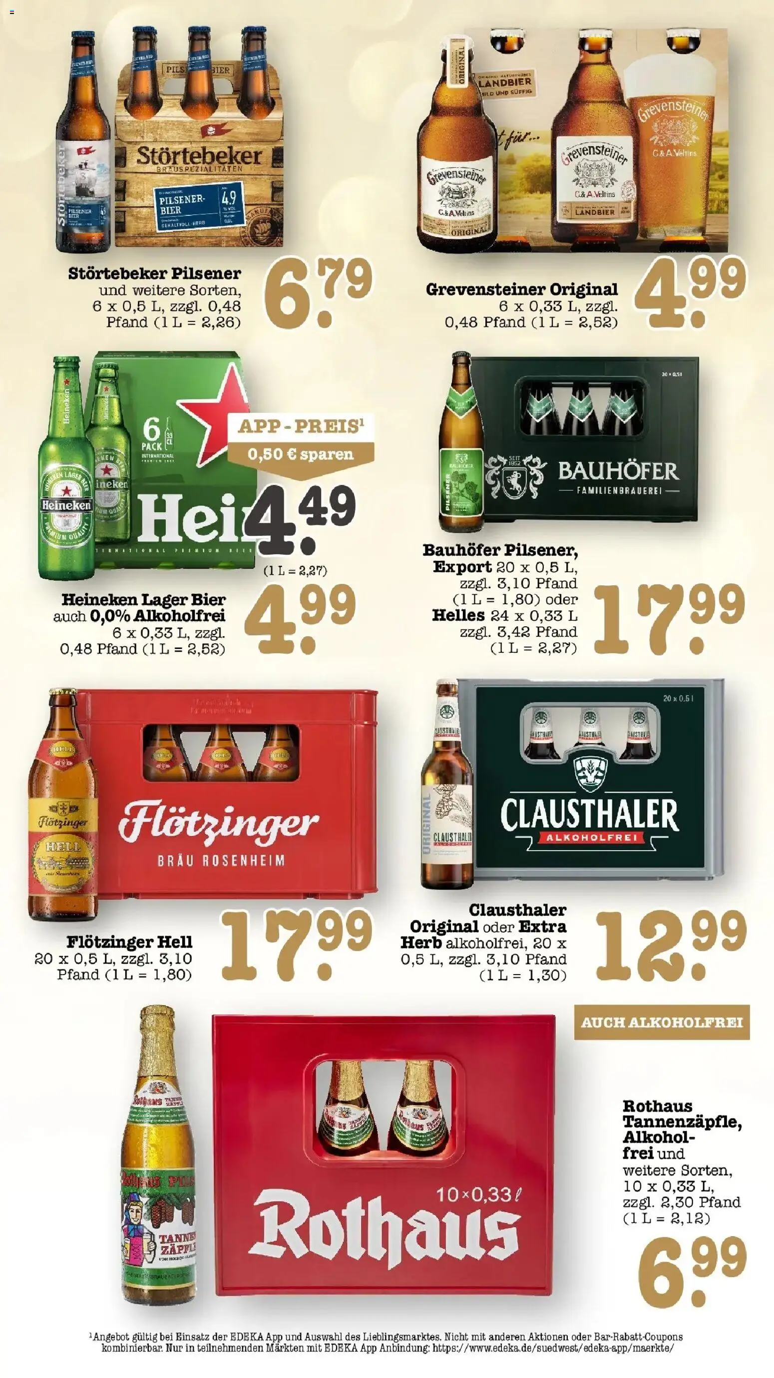 E center Prospekt Achern (ab 05.10.2026) zum Blättern | Seite: 56 | Produkte: Bier, Bad, Heineken, Alkohol