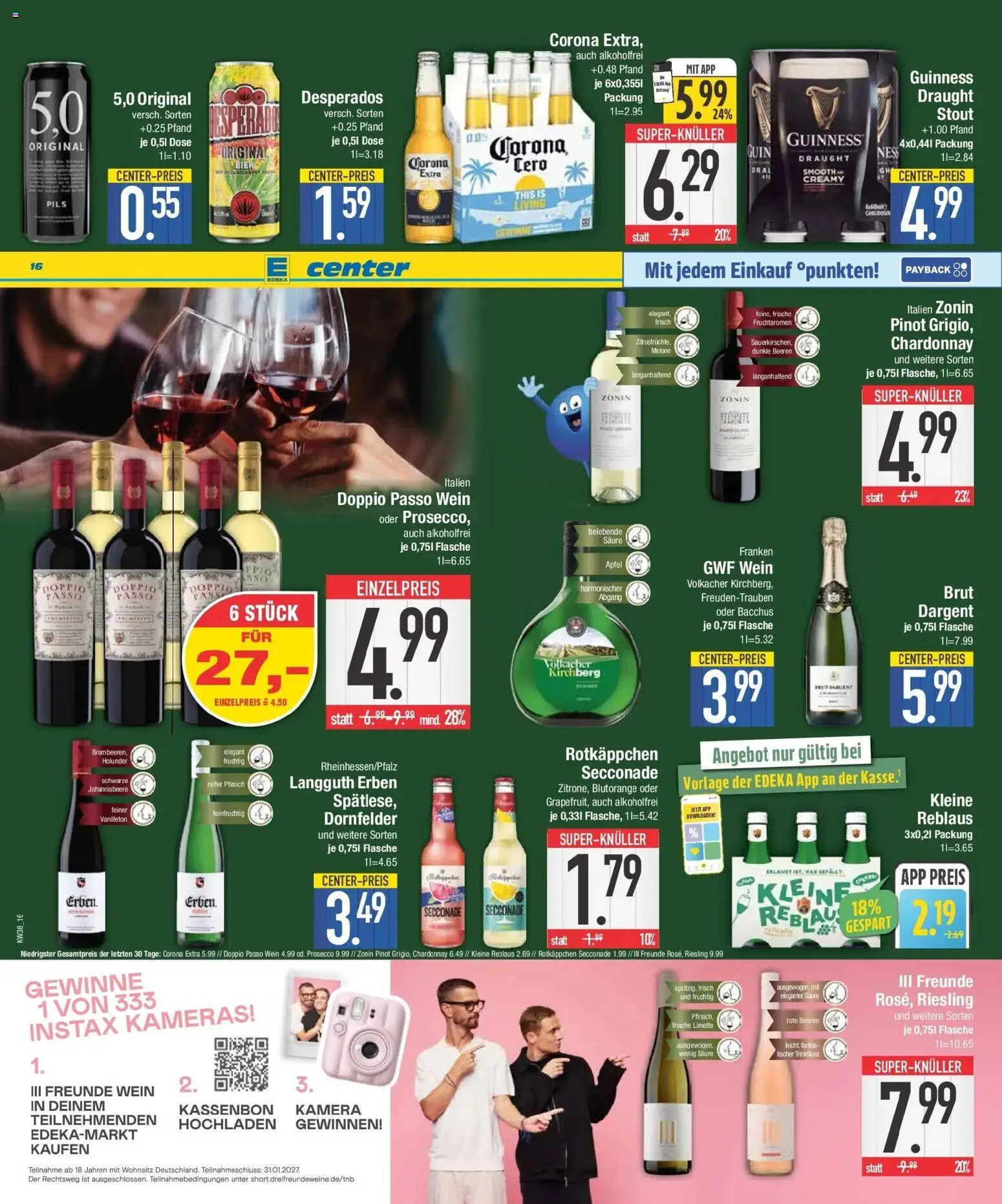 E center Prospekt Bad Reichenhall (ab 14.09.2026) zum Blättern | Seite: 16 | Produkte: Pils, Limette, Rotkäppchen, Wein
