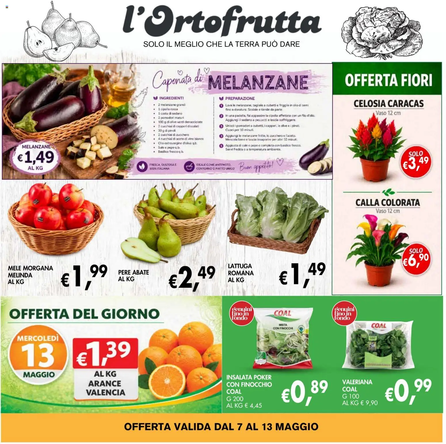 Volantino Coal del 07.05.2026 | Pagina: 2 | Prodotti: Valeriana, Olive, Pomodori, Vaso