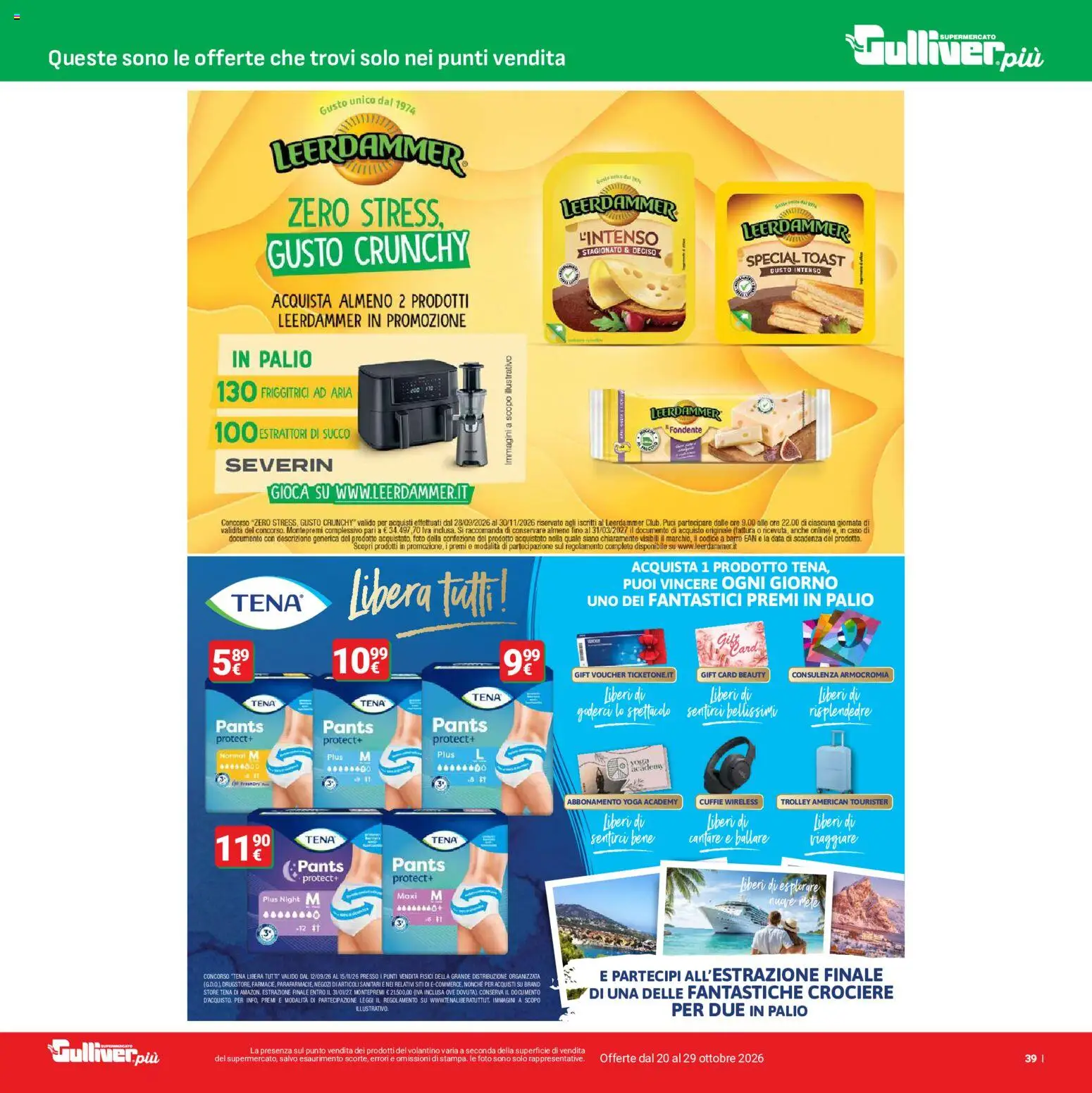 Volantino Gulliver del 20/10/2026 | Pagina: 39 | Prodotti: Succo, Data, Cuffie, Trolley