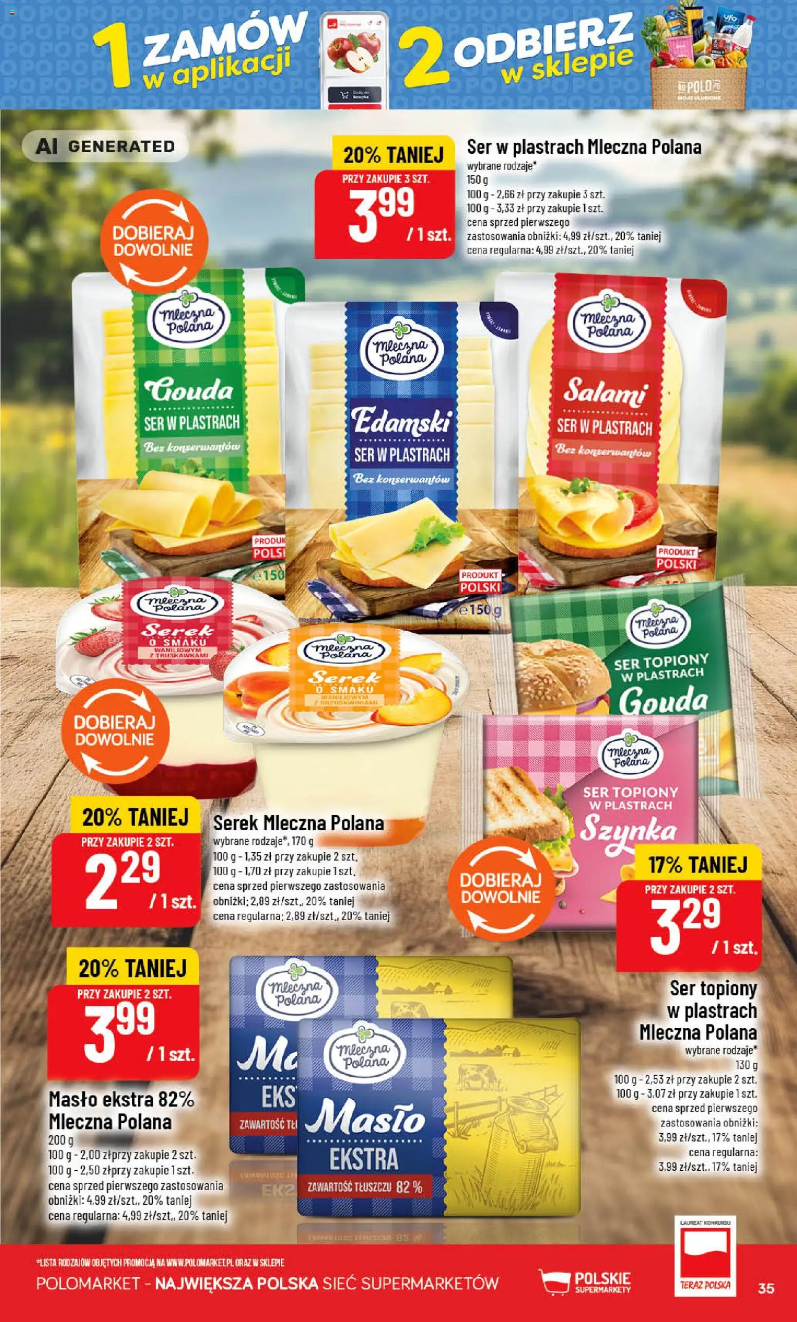 POLOmarket gazetka od 09.09.2026 | Strona: 35 | Produkty: Ser topiony, Serek, Ser, Salami