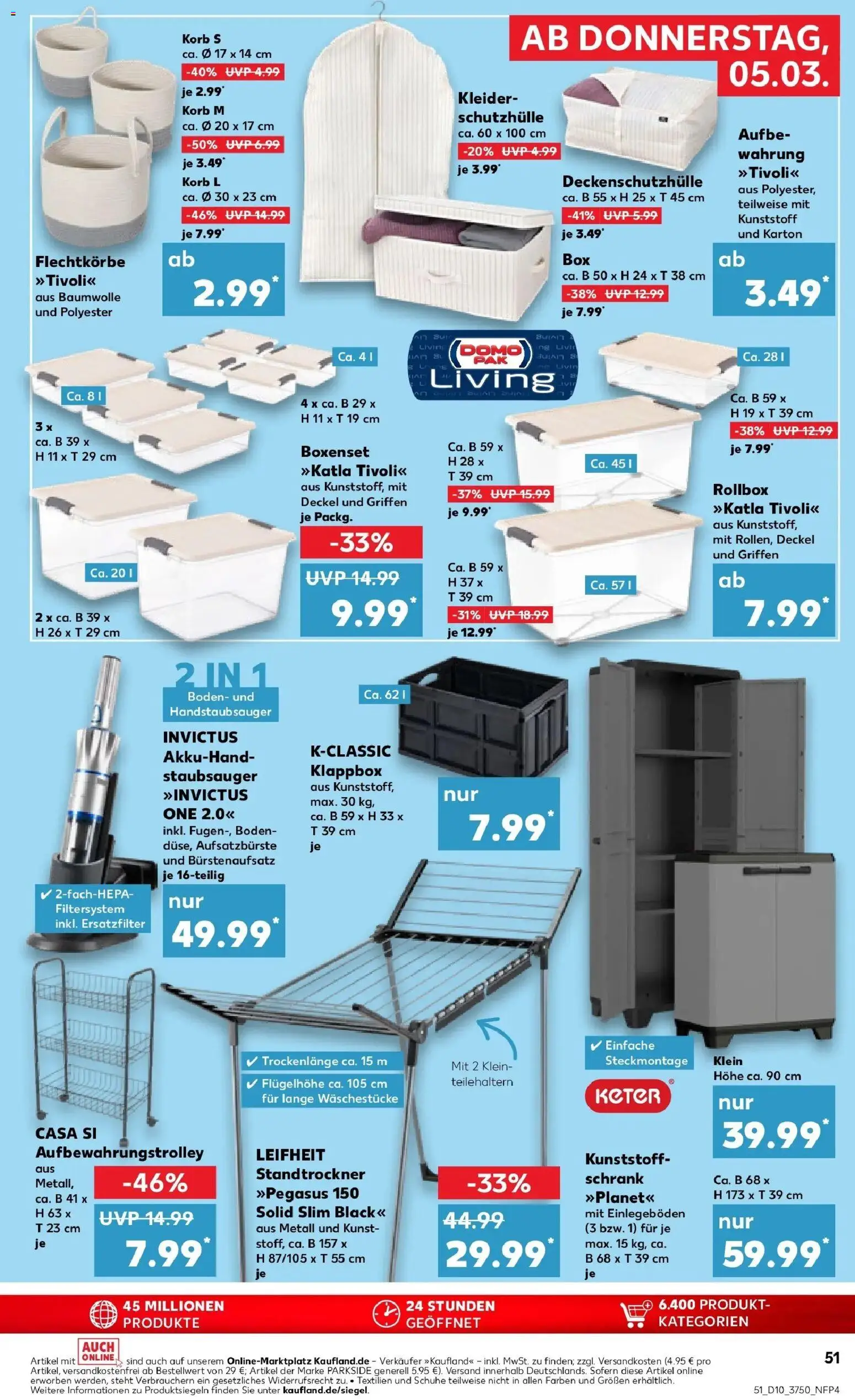Kaufland Prospekt Lutherstadt Wittenberg	 – gültig ab 02.03.2026 | Seite: 63 | Produkte: Staubsauger, Schrank, Box, Korb