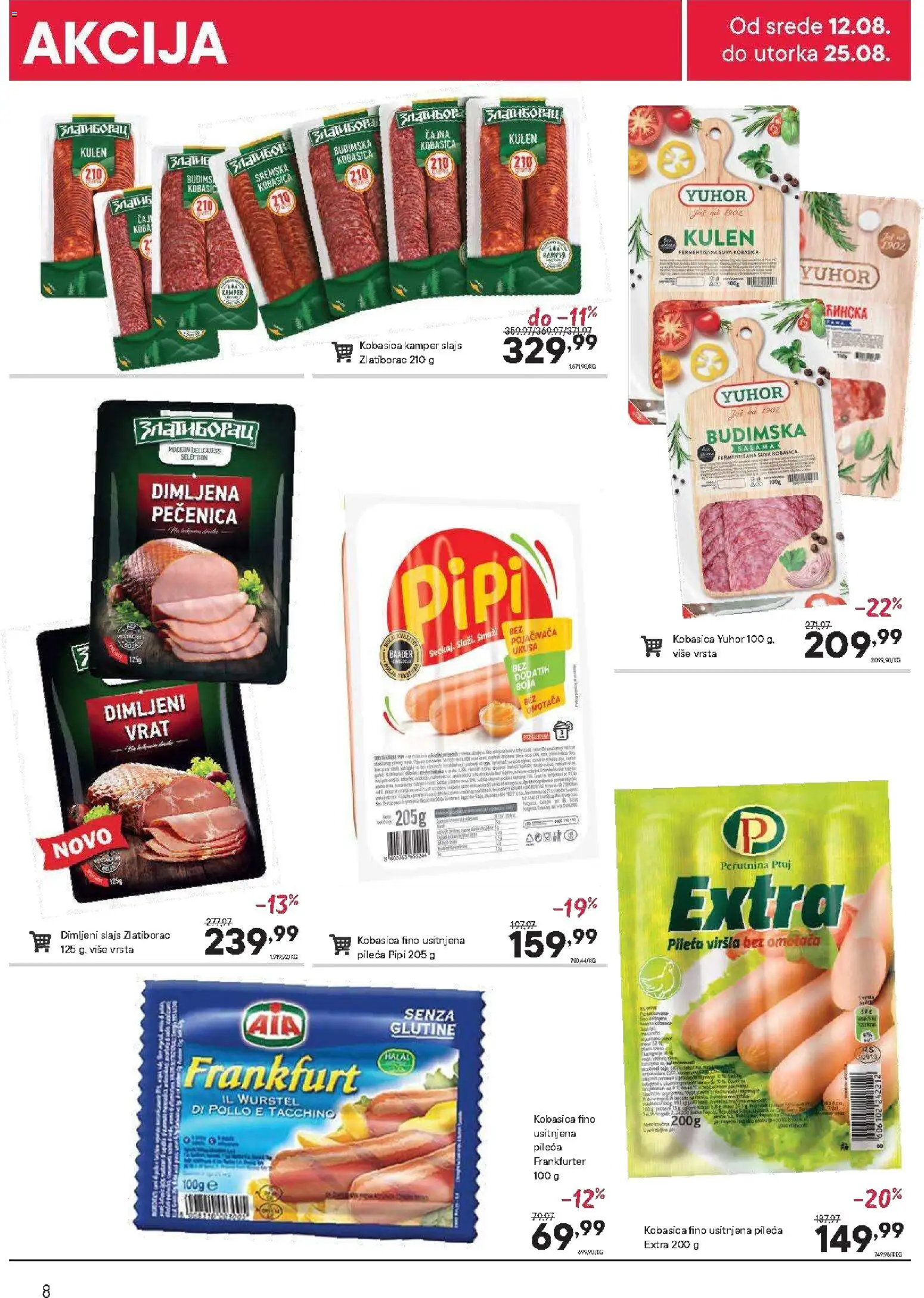 PerSu katalog - važi od 12.08.2026 | Strana: 8 | Proizvode: Kulen, Vrat, Salama, Perutnina Ptuj