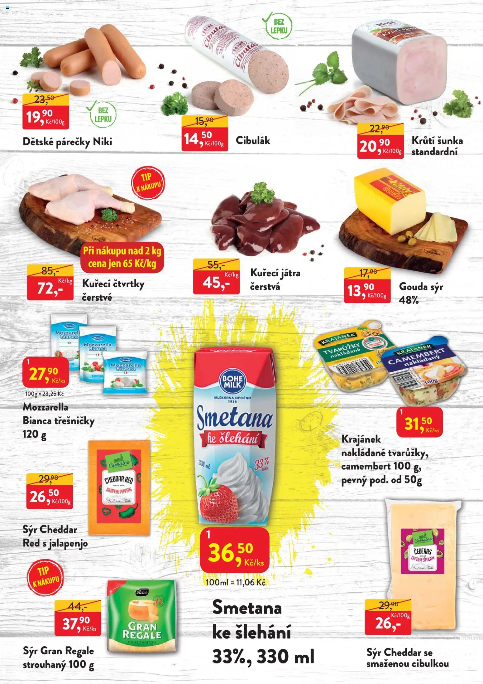 MP Krásno leták od 31.08.2026 | Strana: 3 | Produkty: Šunka, Kuřecí Játra, Mozzarella, Cheddar