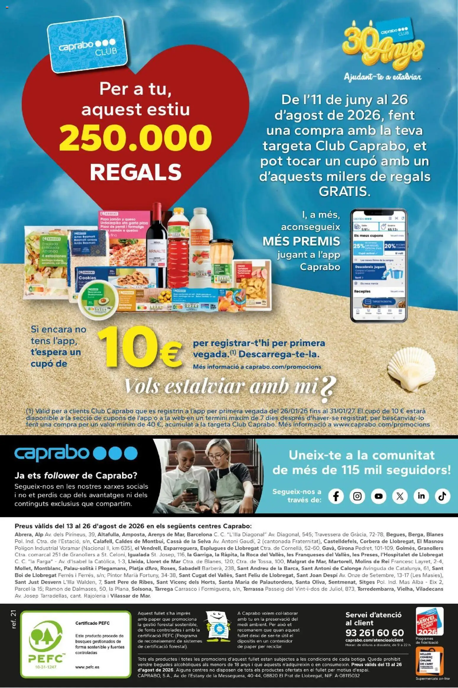 Caprabo folleto │ válido desde el 13/08/2026 | Página: 20 | Productos: Queso, Lomo, Pizza, Arroz