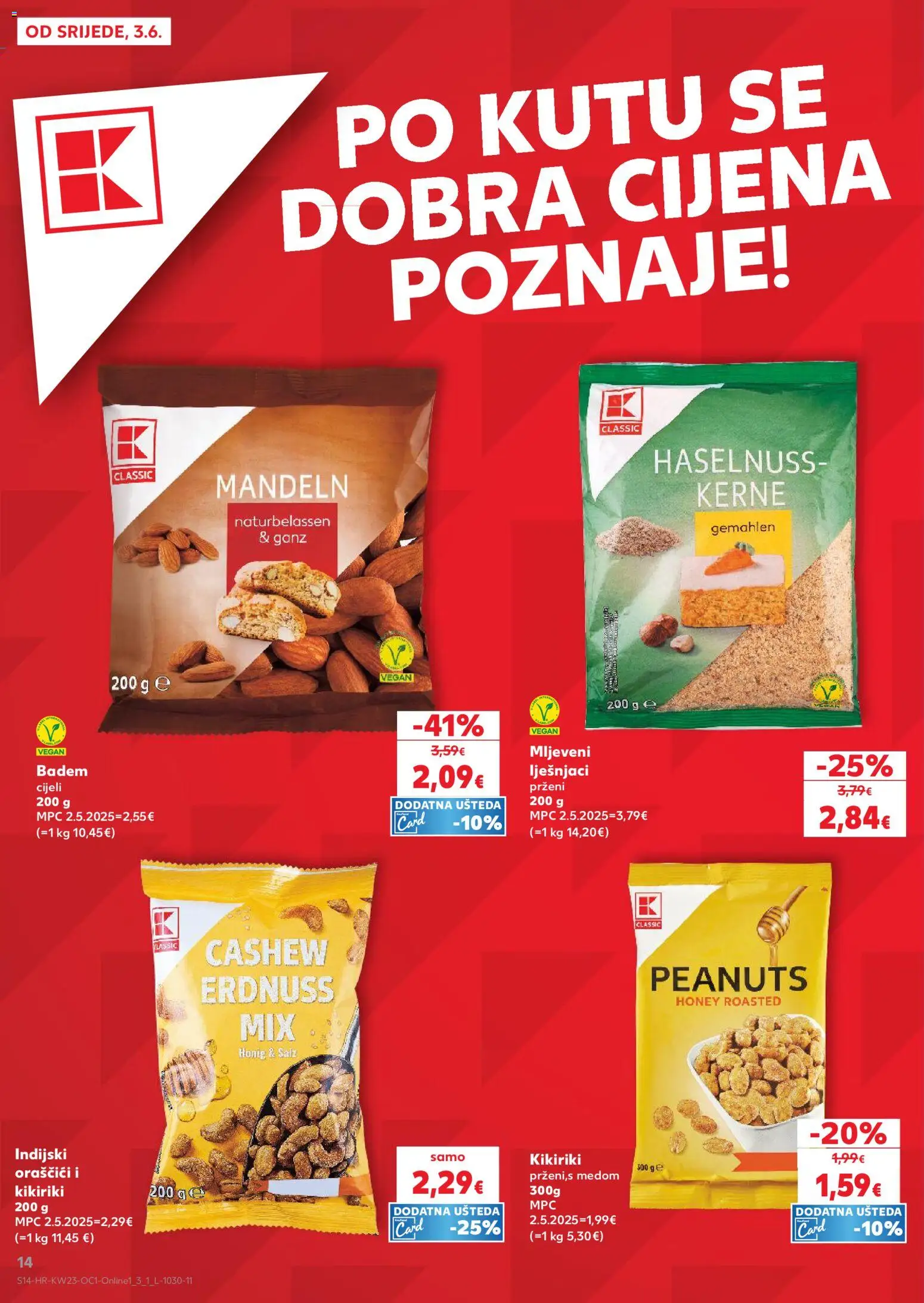 Kaufland HR akciós ujság - amely érvényes a következő dátumtól: 03.06.2026 | Oldal: 14 | Termékek: Vegán