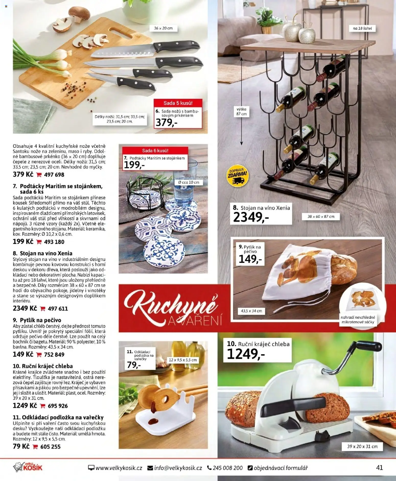 Velký Košík katalog květen 2026 od 01.05.2026 | Strana: 41 | Produkty: Chleba, Kráječ chleba, Maso, Kuchyně