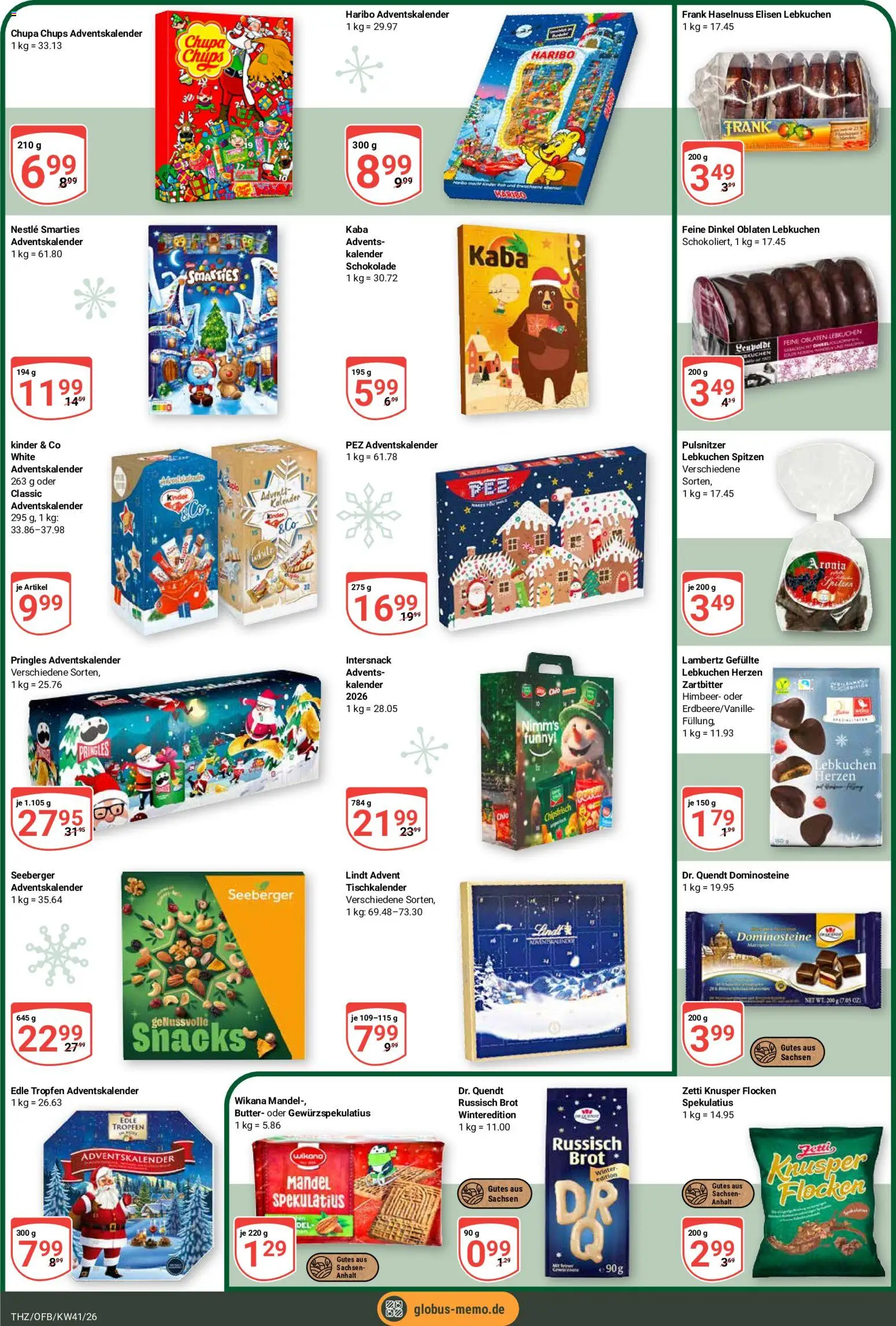 Globus Prospekt Theißen – gültig ab 05.10.2026 | Seite: 17 | Produkte: Haribo, Schokolade, Brot, Pringles