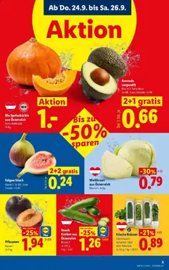 Avocado, vorgereift, Avocado vorgereift, Klasse I; Sorte Hass, Je Stk.; Lose; Einzeln = 0.99 ab 24.09.2026 gültig | Seite: 5 | Produkte: Gurken, Avocado, Petersilie, Feigen