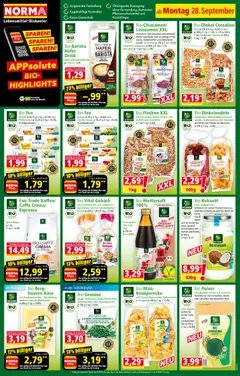 Norma Flugblatt ab 28.09.2026 gültig | Seite: 18 | Produkte: Mais, Apfelsaft, Gebäck, Öl