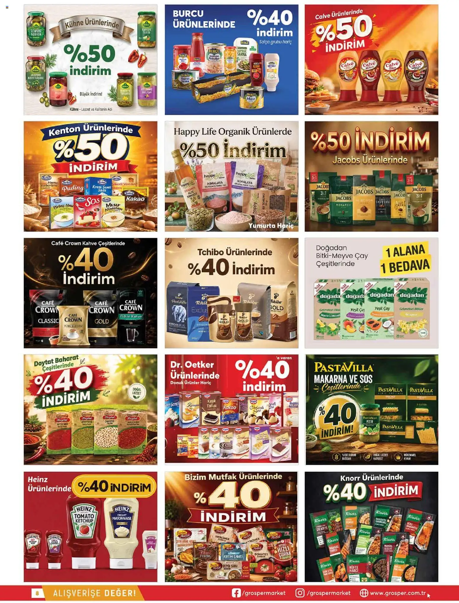 Grosper Katalog - 02 Eylül 2026 tarihinden itibaren geçerlidir | Sayfa: 8 | Ürünler: Mercimek, Kahve, Pirinç, Çay