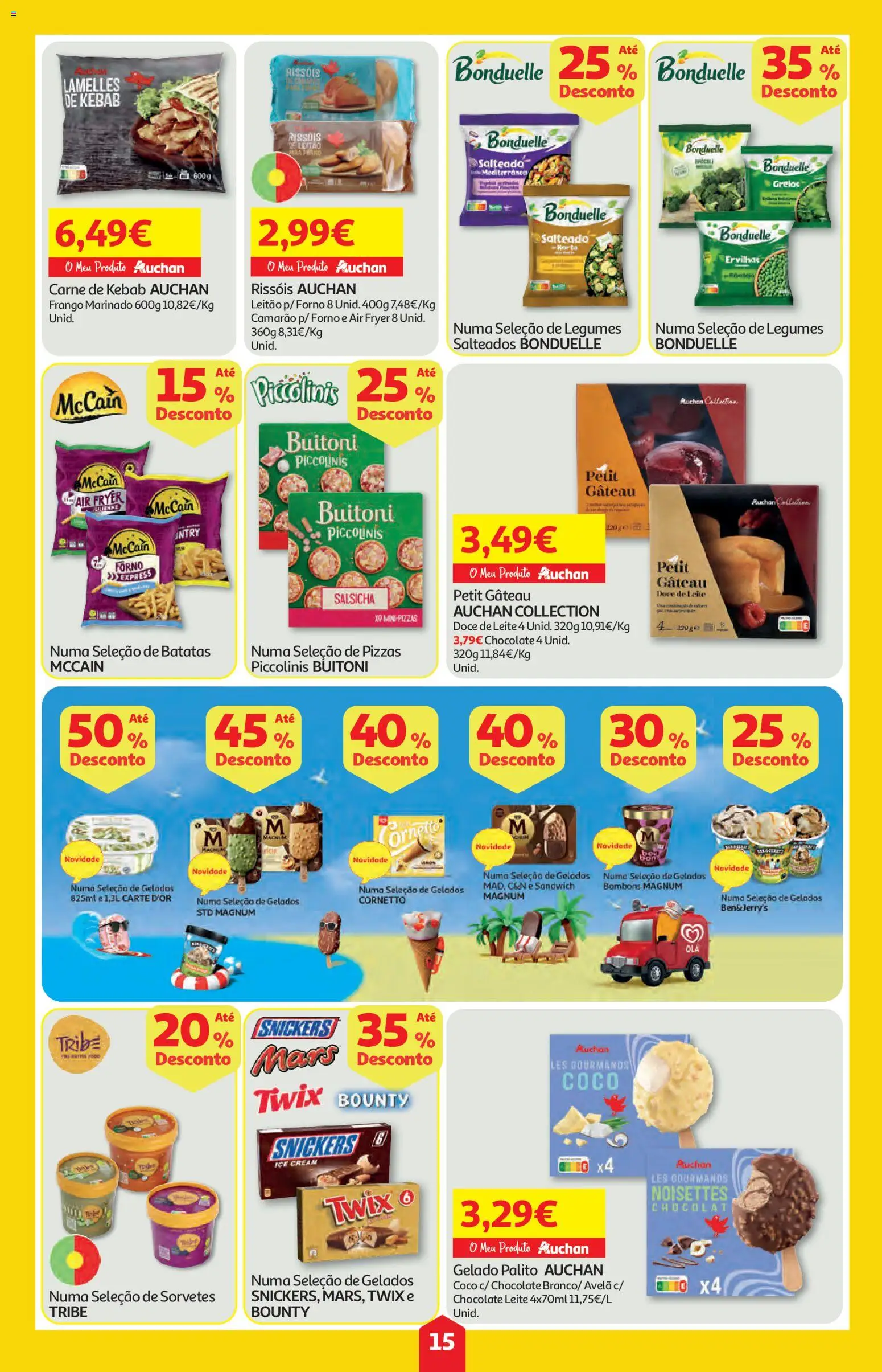 Auchan folheto │ válido de 02/07/2026 | Página: 15 | Produtos: Forno, Air fryer, Doce de leite, Salsicha