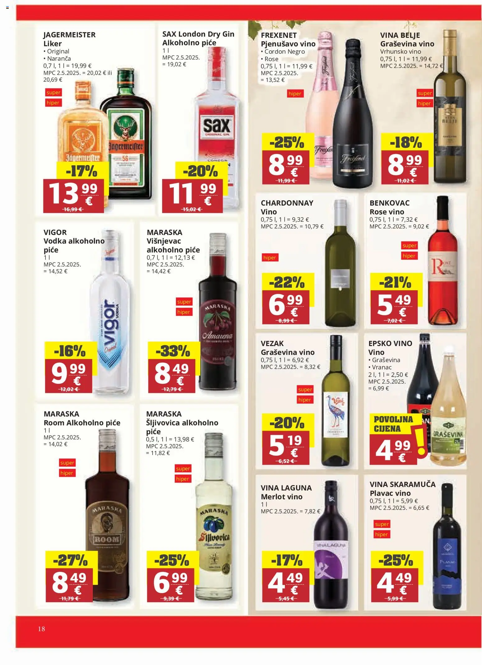 Ribola katalog | vrijedi od 07.09.2026 | Stranica: 18 | Proizvodi: Gin, Vranac, Pjenušavo vino, Vodka
