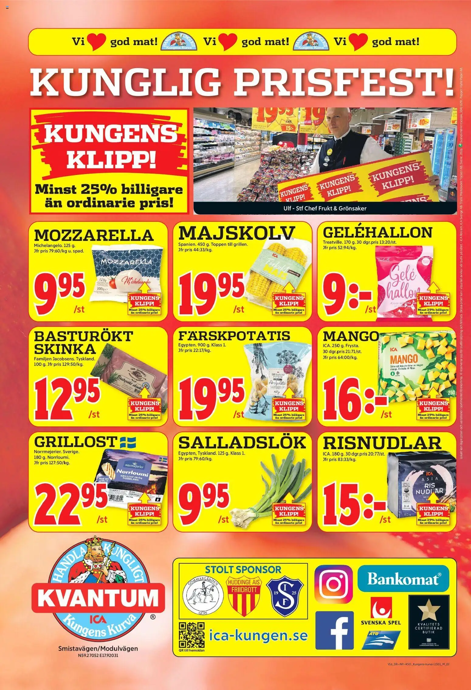 ICA Kvantum reklamblad aktuell från 13.04.2026 | Sida: 10 | Produkter: Majskolv, Grillost, Potatis, Papper