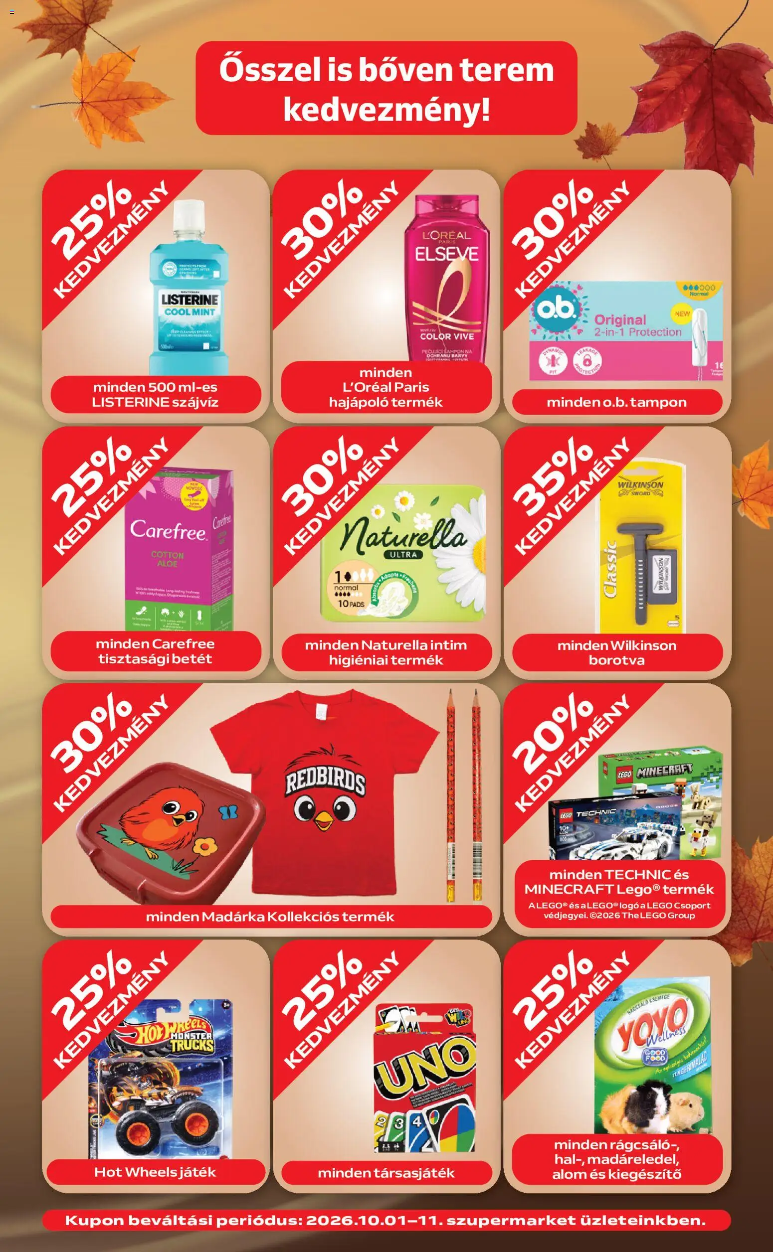 Auchan akciós ujság - amely érvényes a következő dátumtól: 2026.10.01. | Oldal: 5 | Termékek: Játék, Hot Wheels, Minecraft, Szájvíz