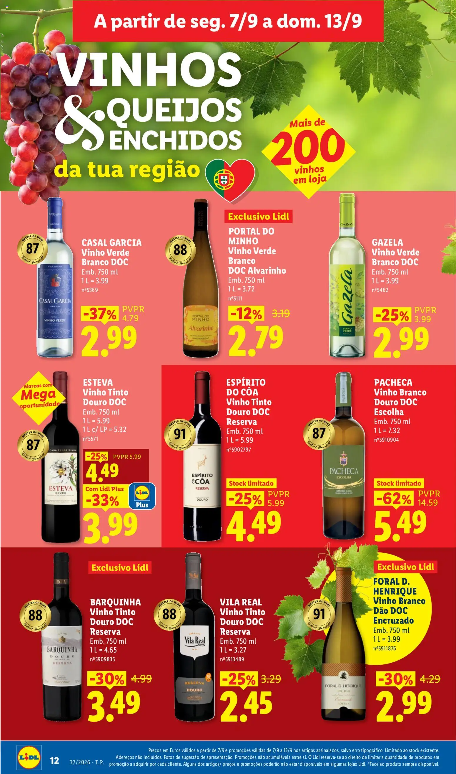 Lidl Promoções Semanais │ válido de 07/09/2026 | Página: 14 | Produtos: Vinho branco, Vinho, Vinho tinto