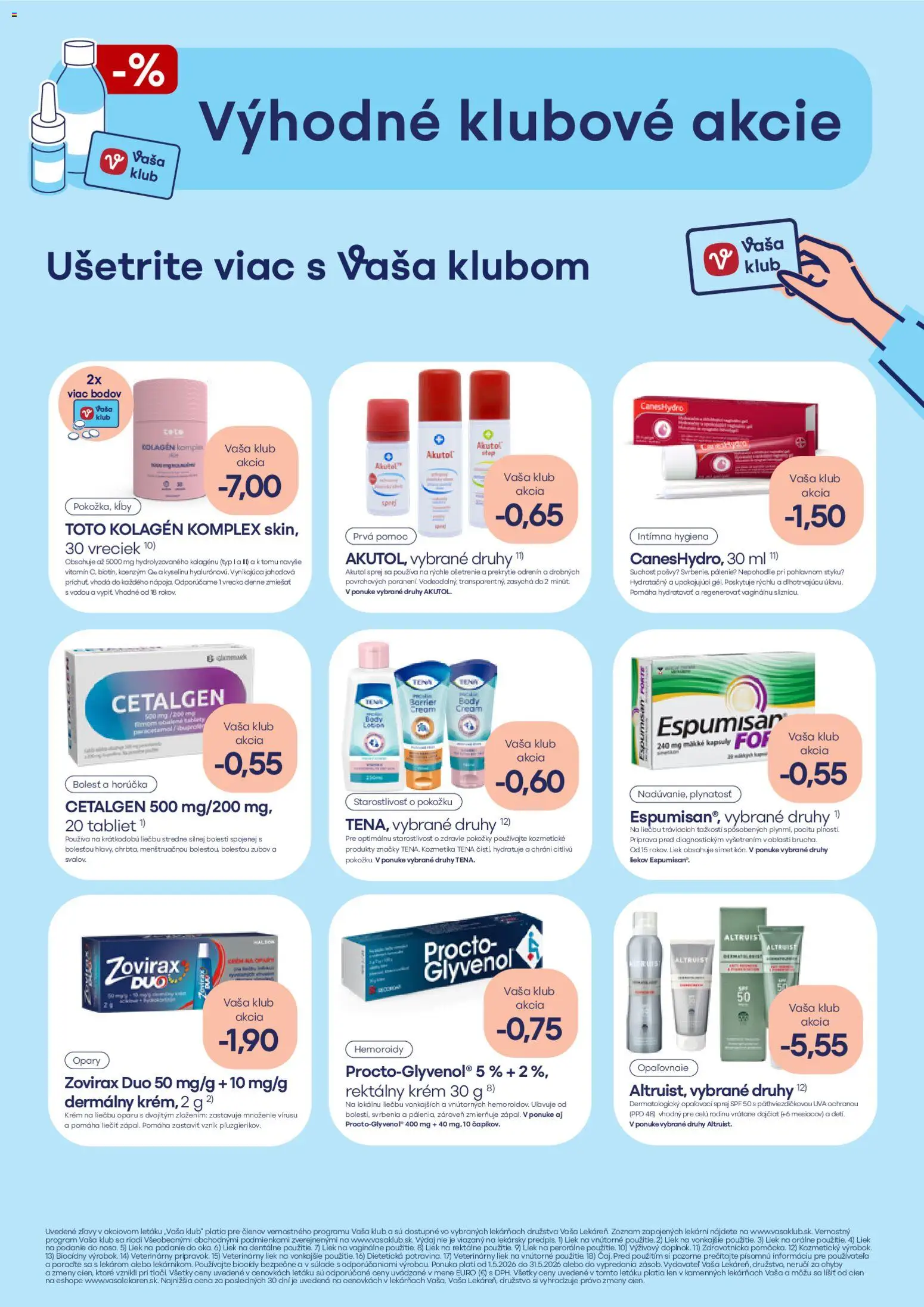 Nové Vaša lekáreň akcie – leták je platný od 01.05.2026 | Strana: 19 | Produkty: Kolagén, Krém