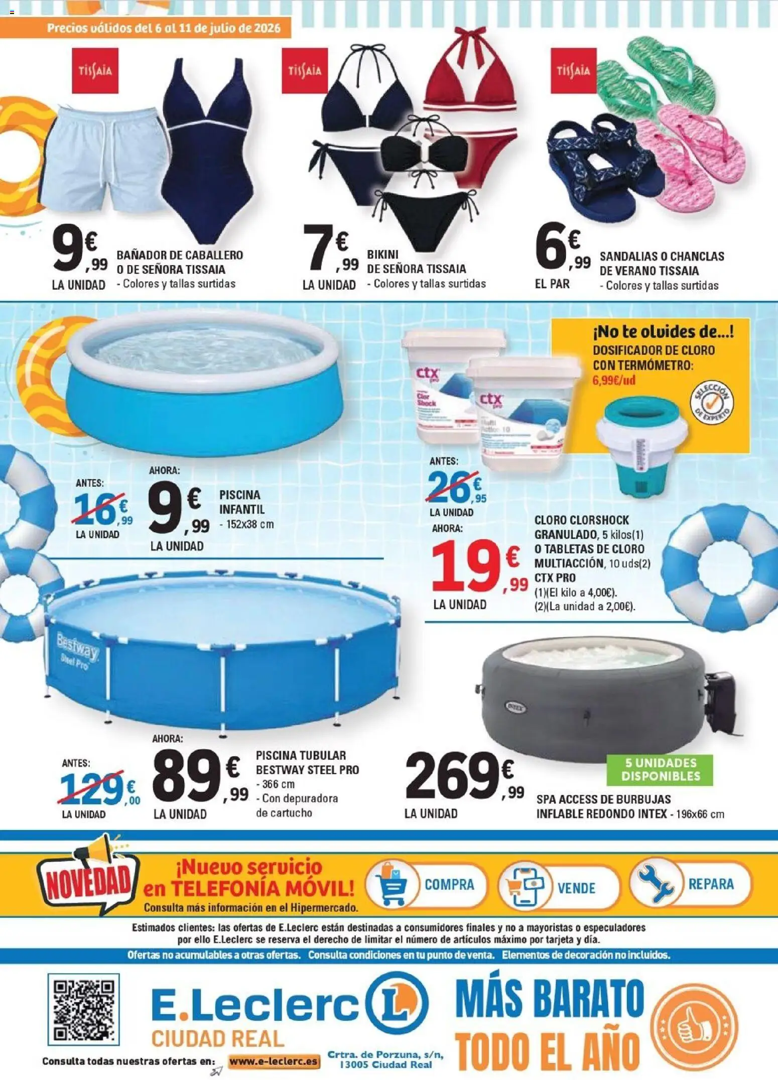 E.Leclerc Ciudad Real │ válido desde el 06/07/2026 | Página: 4 | Productos: Sandalias, Té, Termómetro