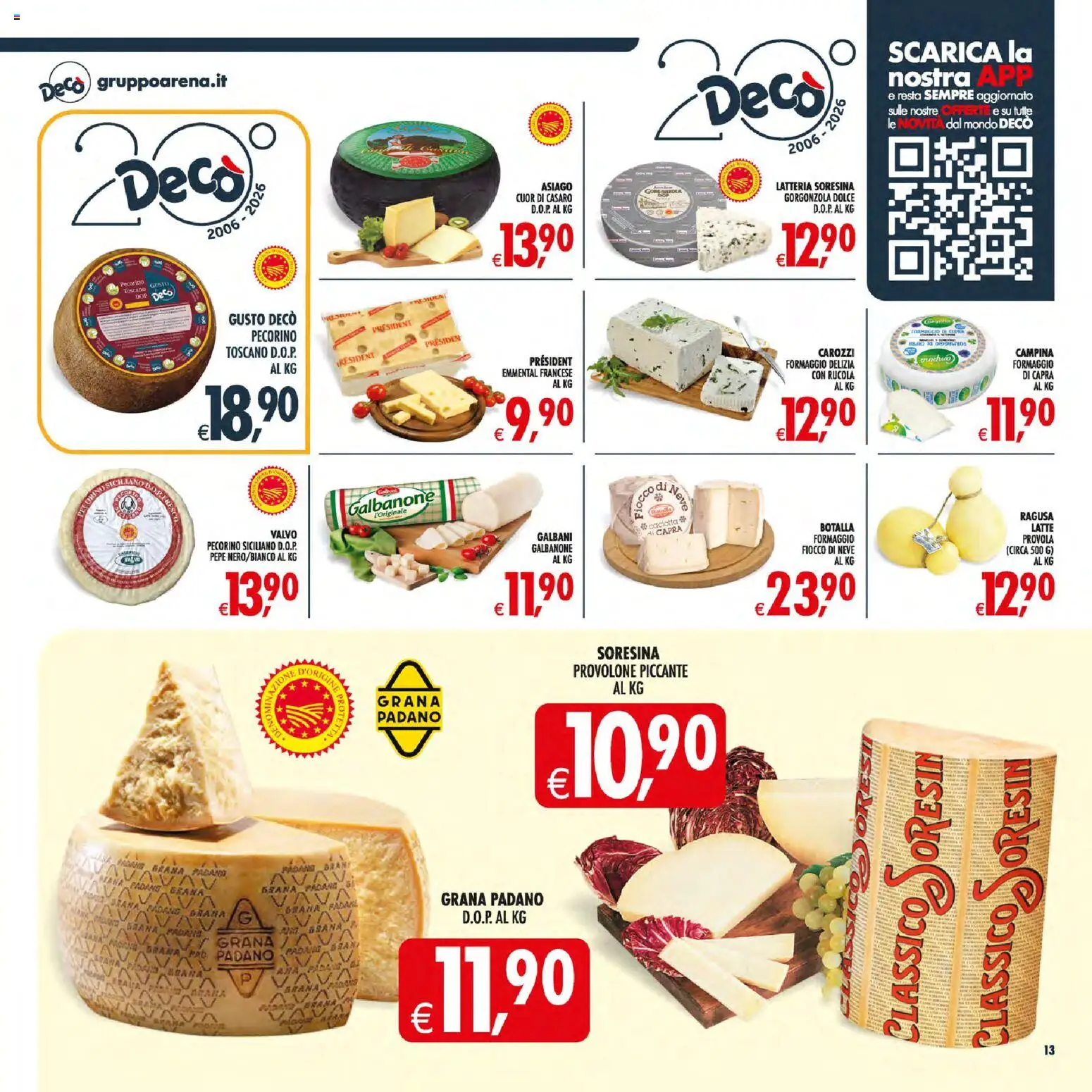 Volantino Decò del 30/06/2026 | Pagina: 18 | Prodotti: Pepe, Formaggio, Pecorino, Emmental