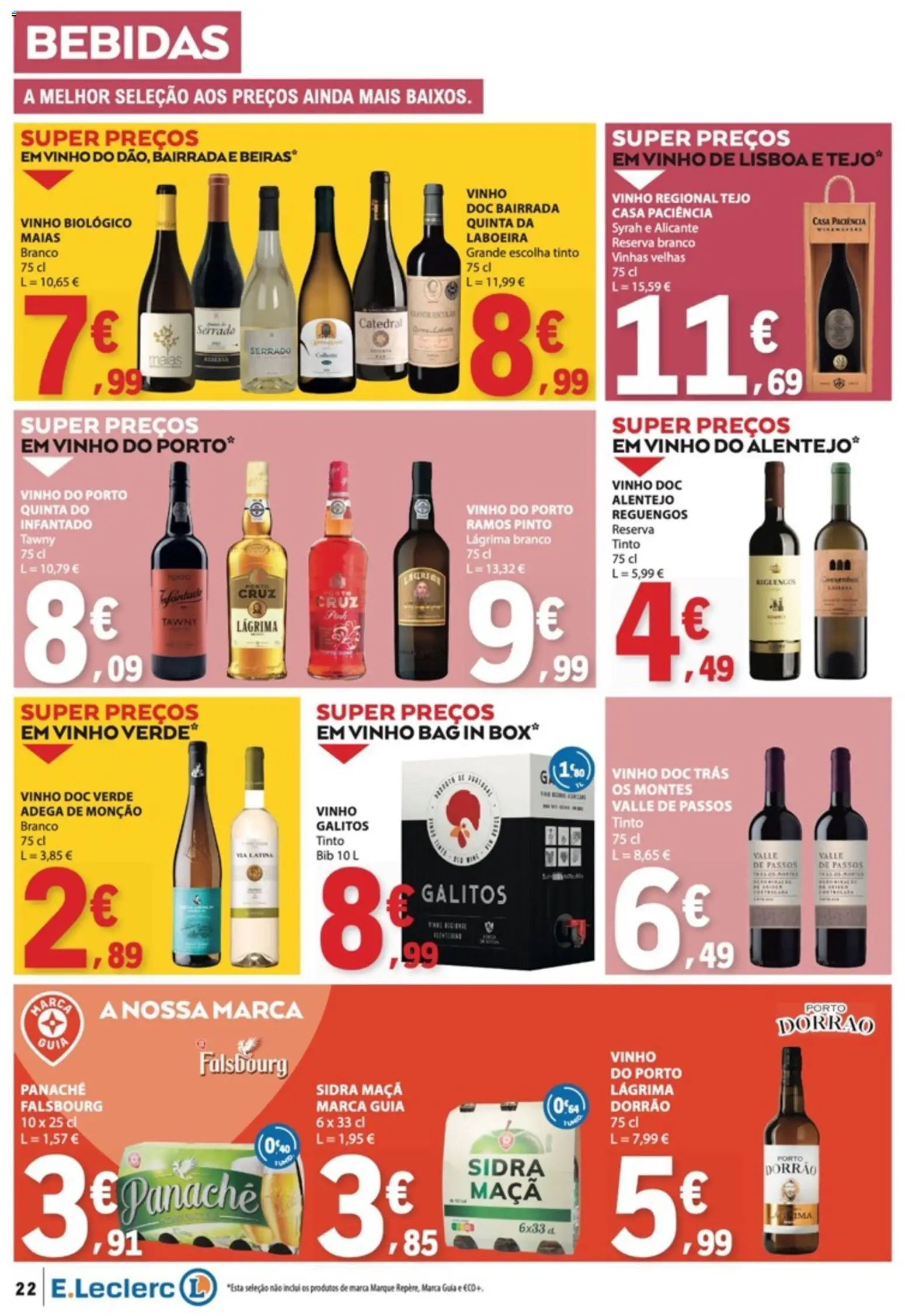 E.Leclerc folheto │ válido de 01/10/2026 | Página: 22 | Produtos: Sidra, Vinho do Porto, Bebidas, Vinho